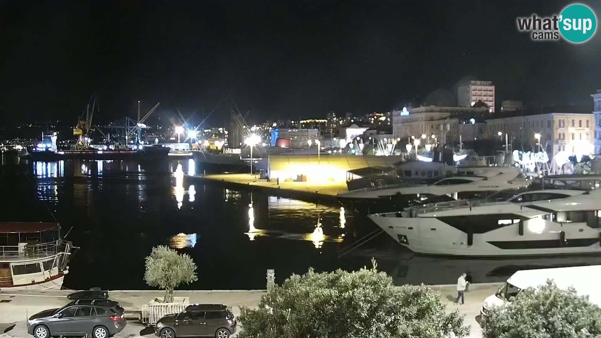 The Riva and Marina in Rijeka  – Live Webcam Croatia