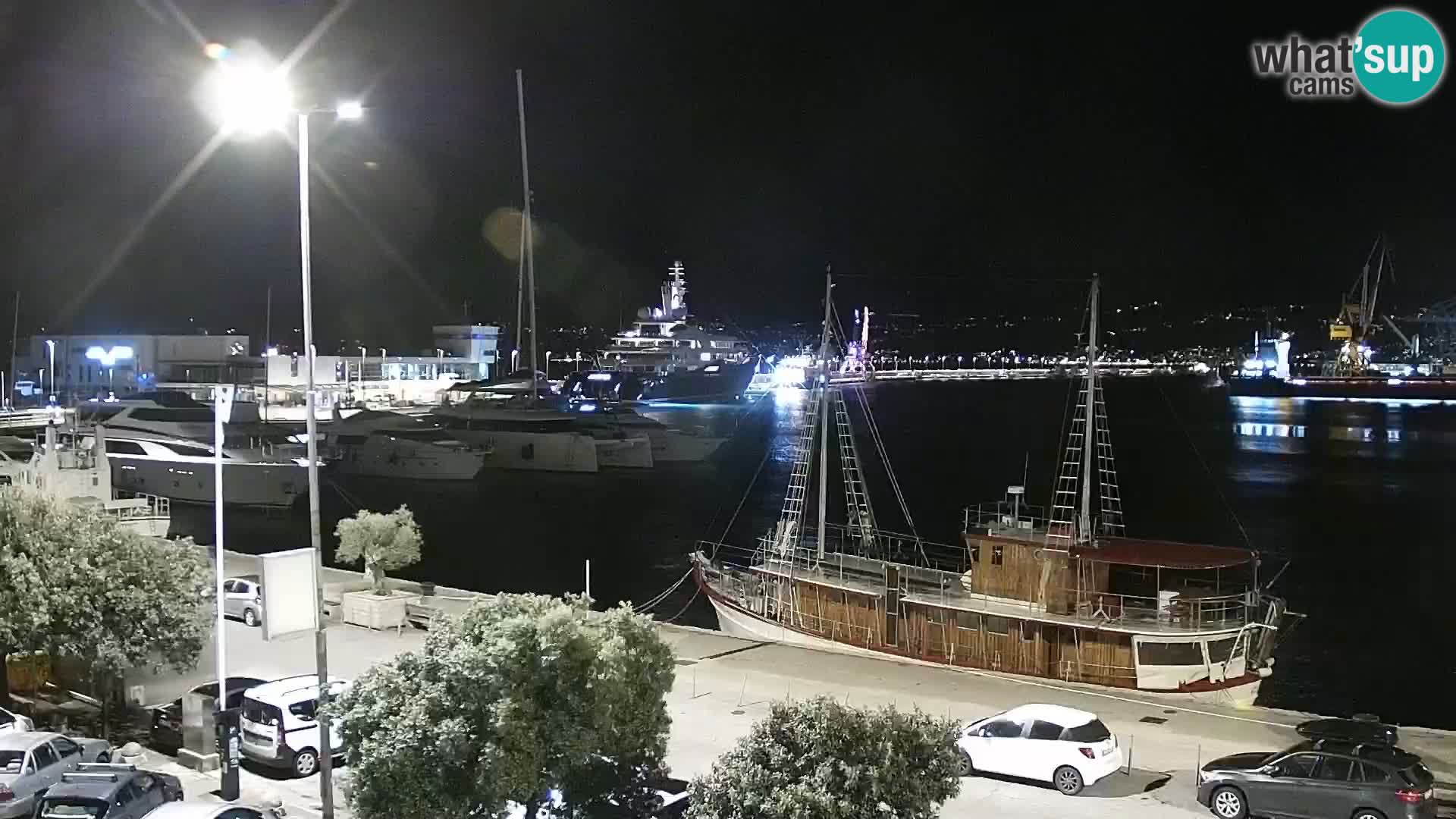 The Riva and Marina in Rijeka  – Live Webcam Croatia