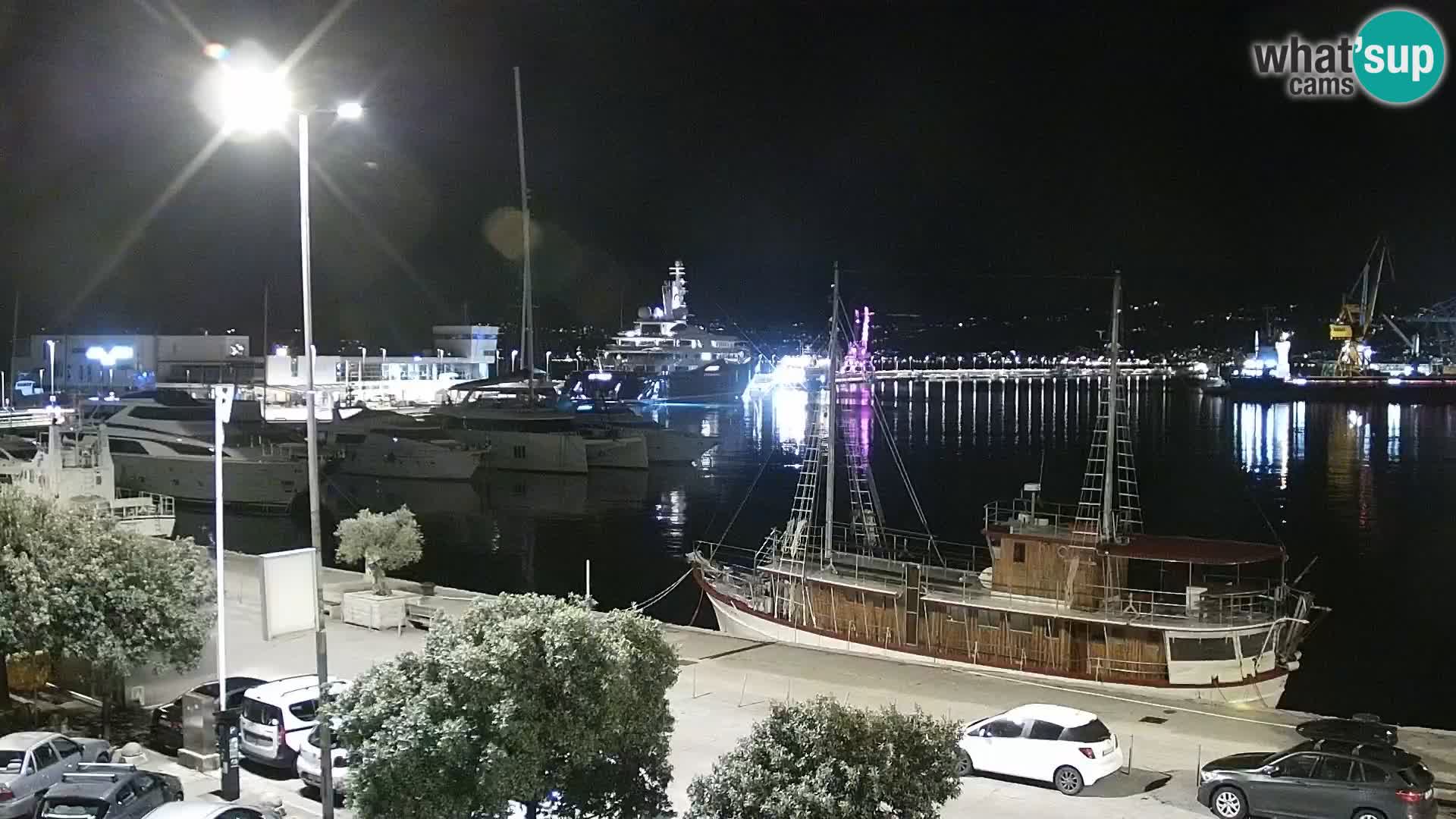 The Riva and Marina in Rijeka  – Live Webcam Croatia