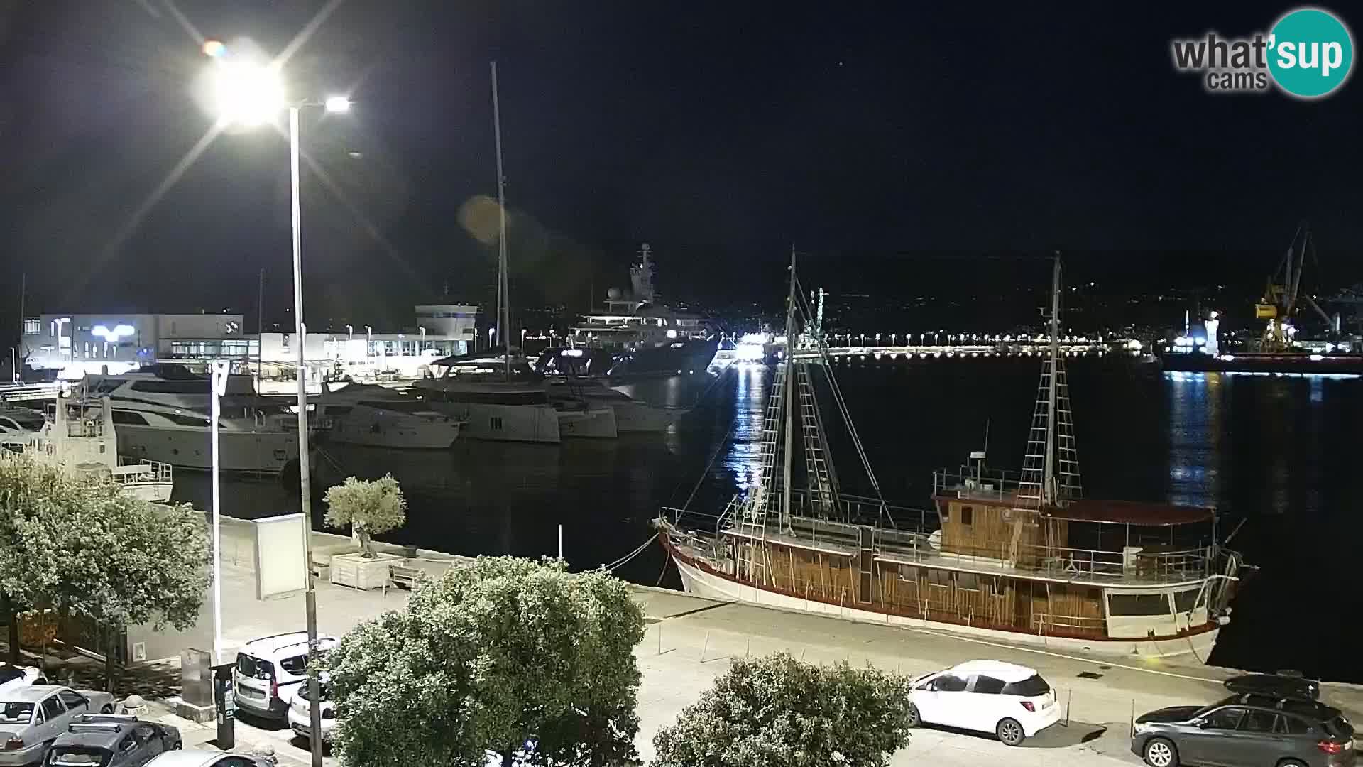 The Riva and Marina in Rijeka  – Live Webcam Croatia