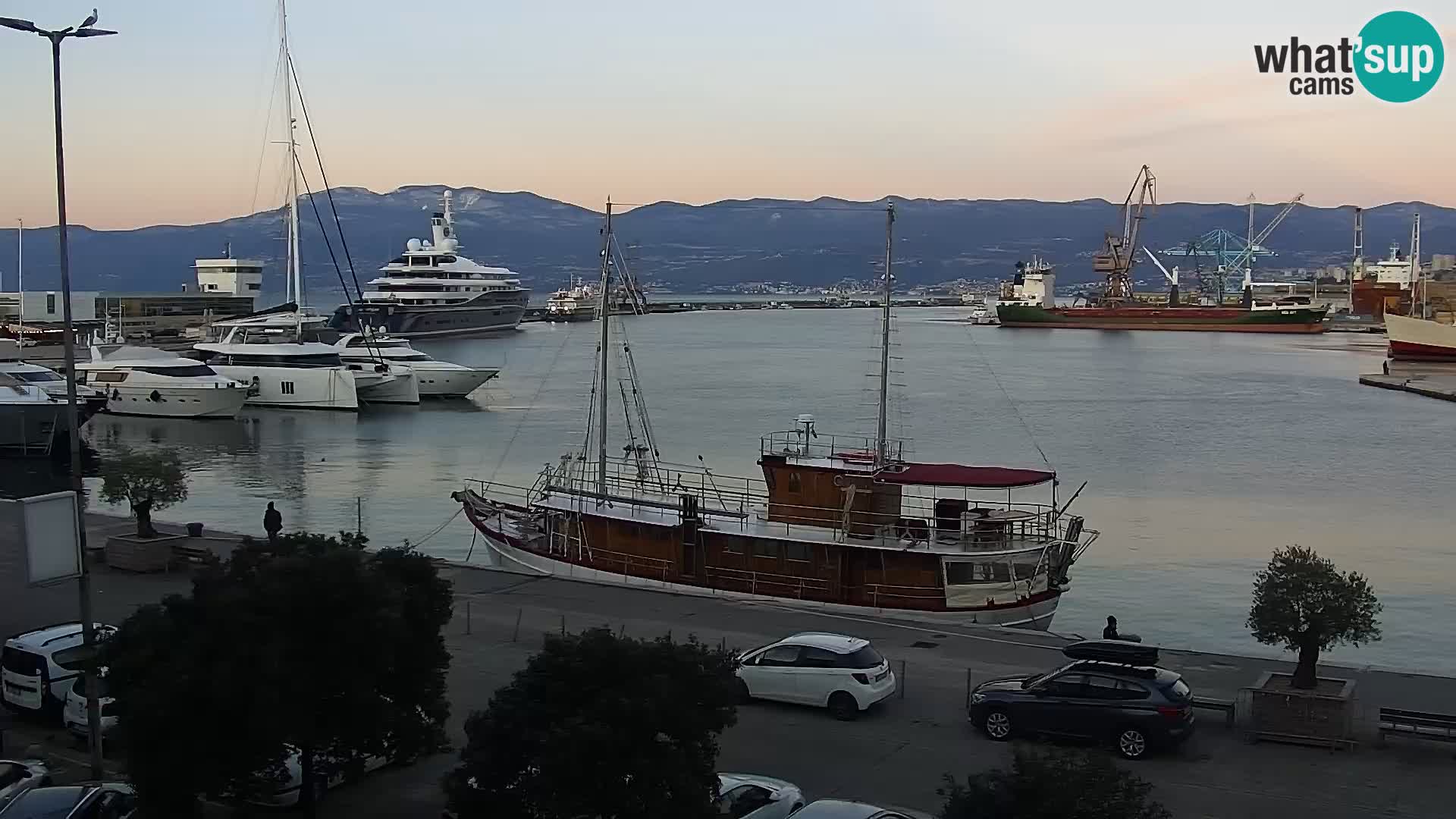 The Riva and Marina in Rijeka  – Live Webcam Croatia