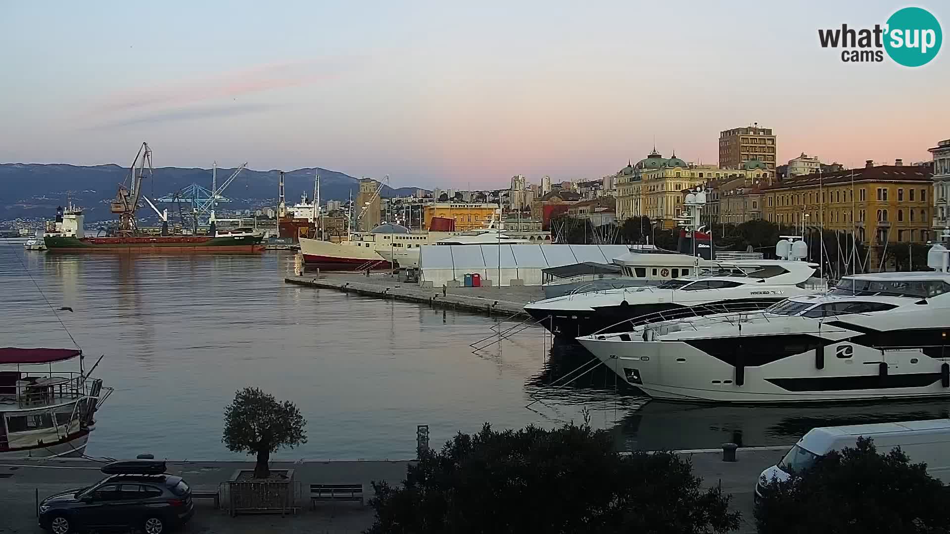 La Riva et Marina à Rijeka – Live Webcam Croatie