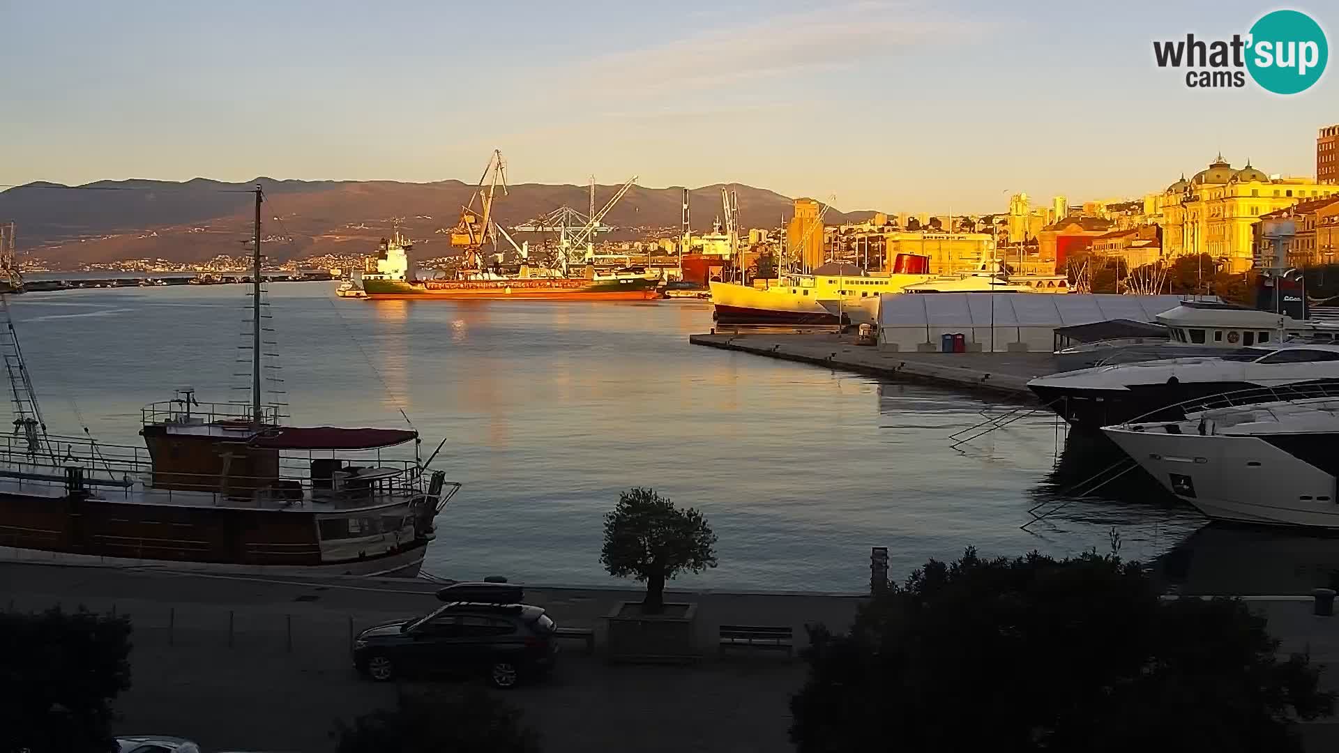 The Riva and Marina in Rijeka  – Live Webcam Croatia