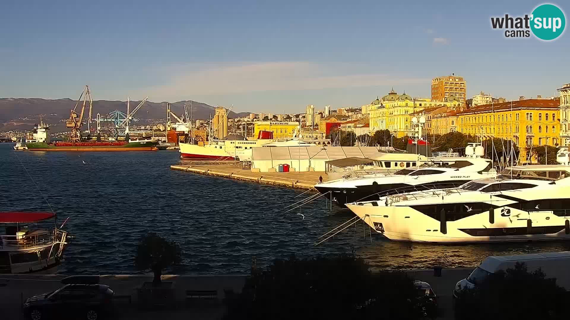 Die Riva und Marina in Rijeka – Live Webcam Kroatien