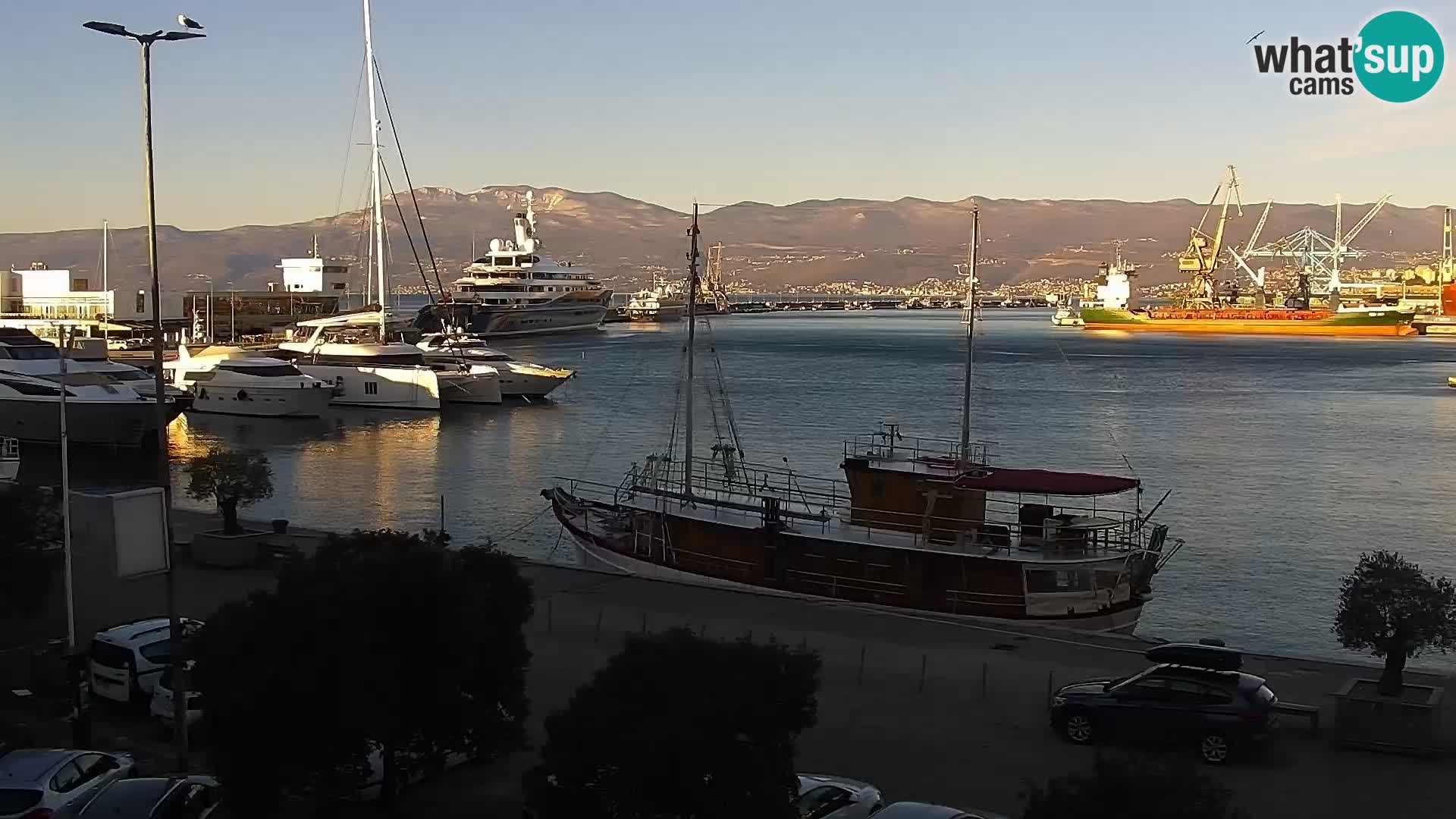 The Riva and Marina in Rijeka  – Live Webcam Croatia