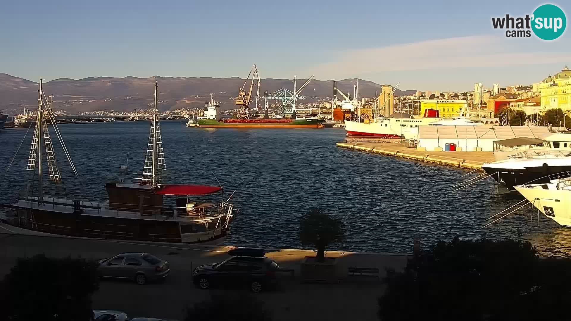 La Riva et Marina à Rijeka – Live Webcam Croatie