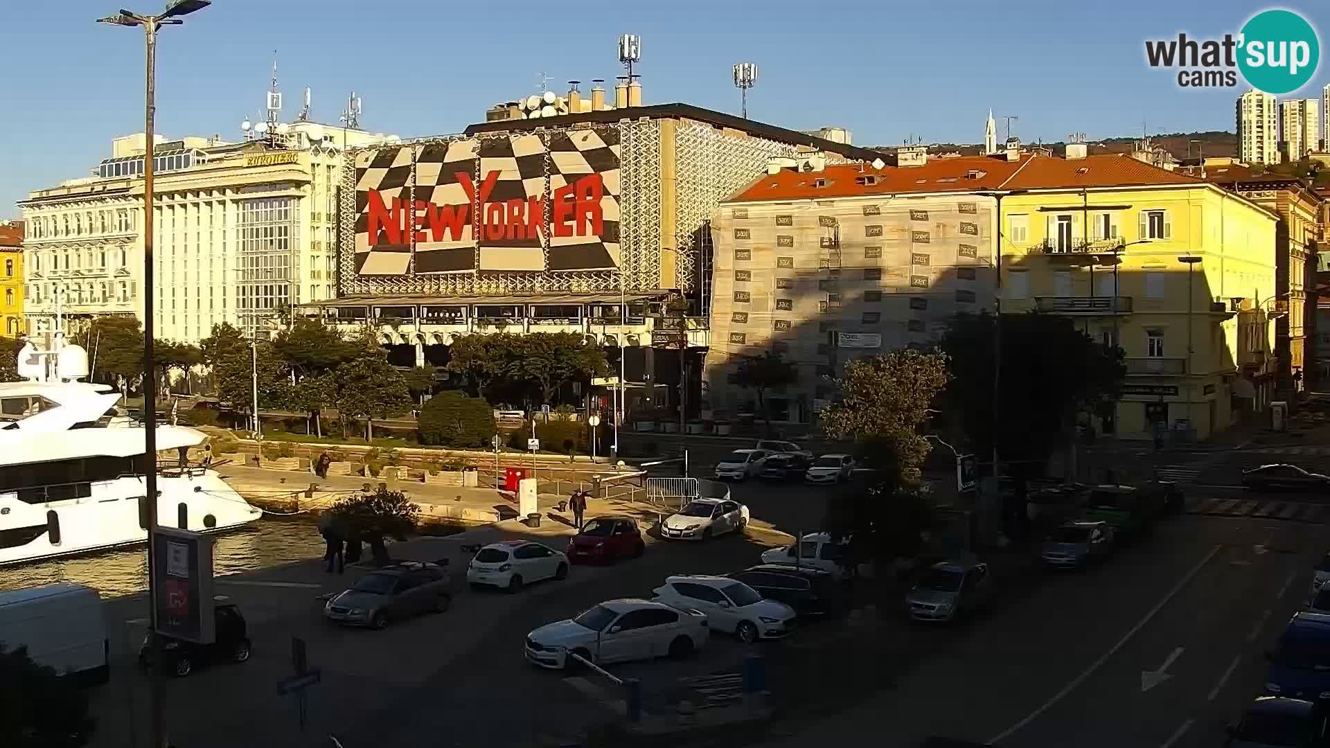 The Riva and Marina in Rijeka  – Live Webcam Croatia