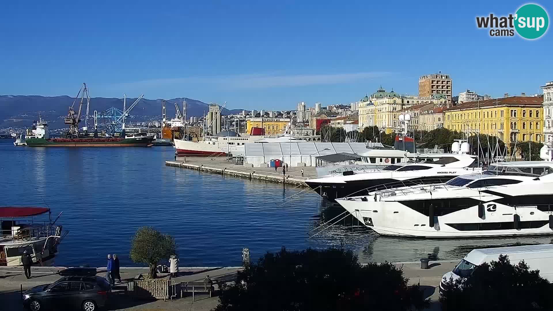 The Riva and Marina in Rijeka  – Live Webcam Croatia