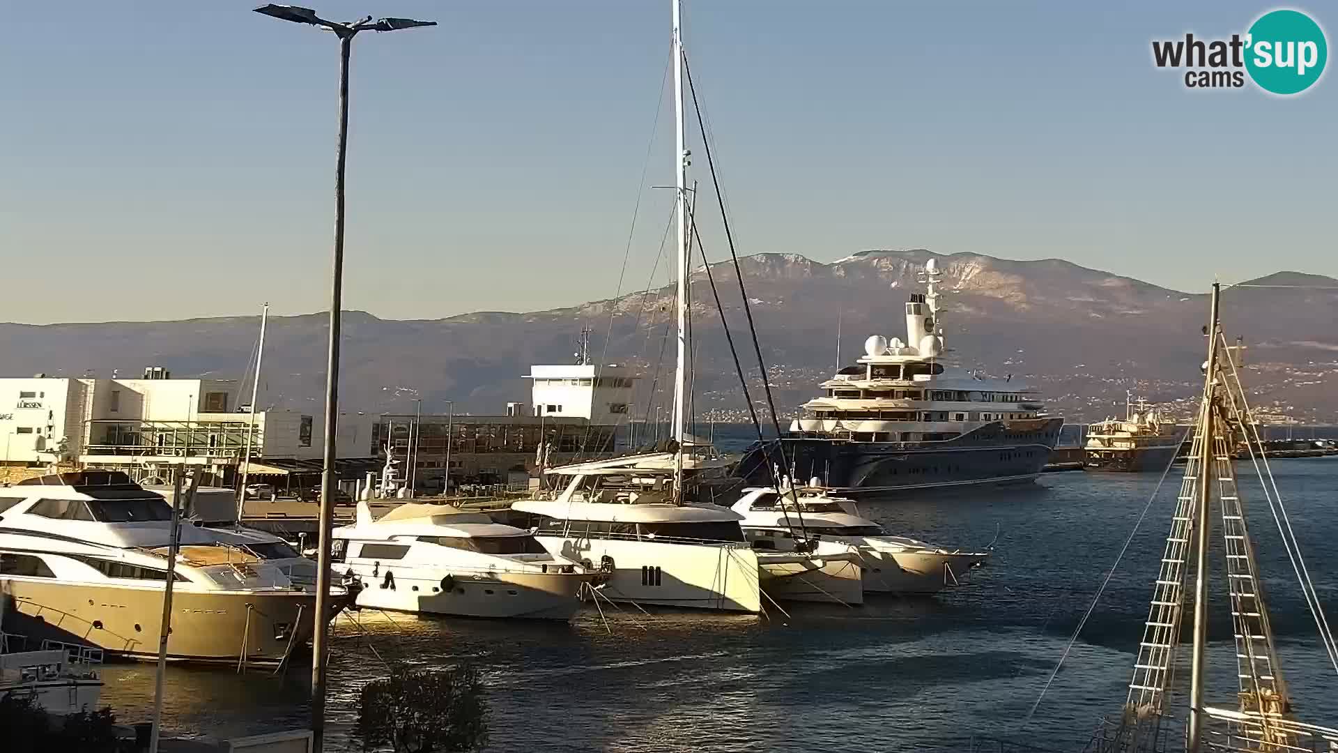 La Riva et Marina à Rijeka – Live Webcam Croatie