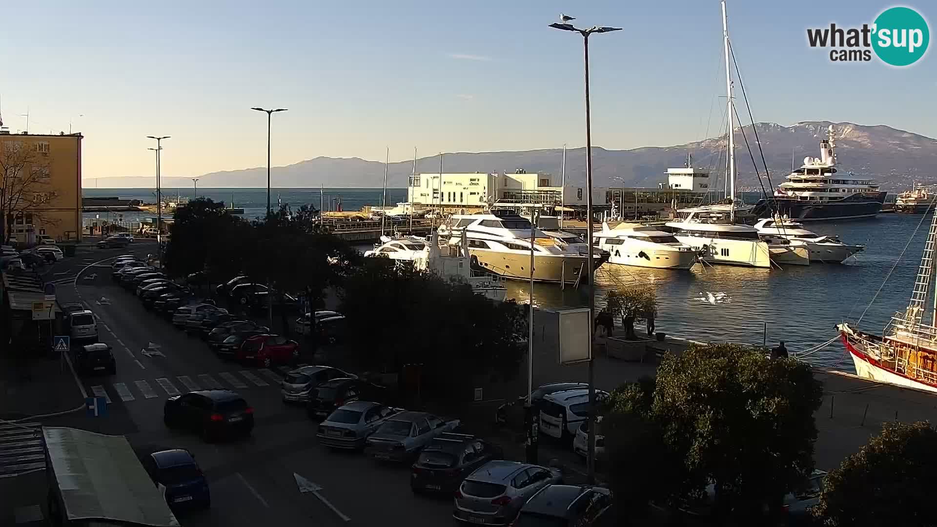 The Riva and Marina in Rijeka  – Live Webcam Croatia