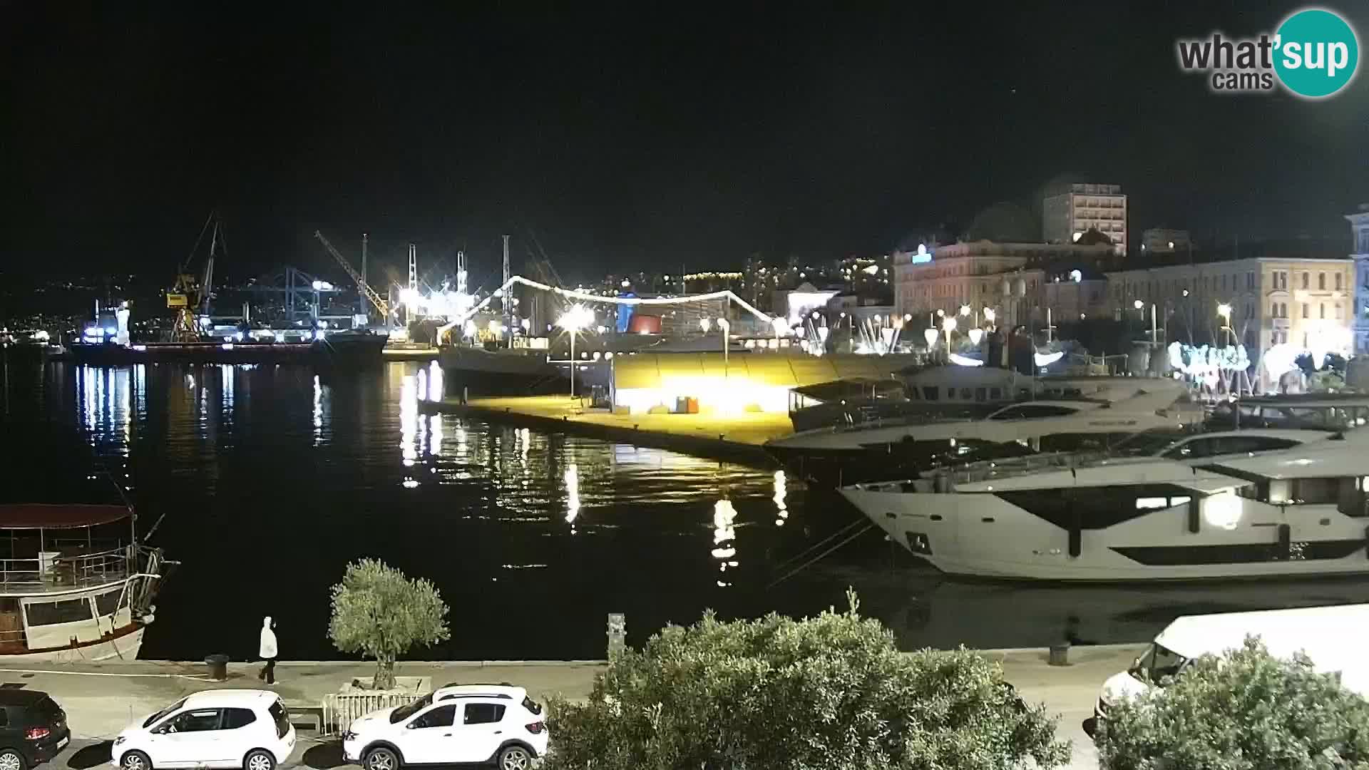 La Riva et Marina à Rijeka – Live Webcam Croatie