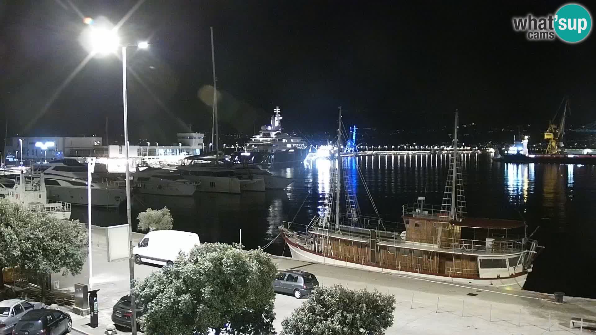 The Riva and Marina in Rijeka  – Live Webcam Croatia