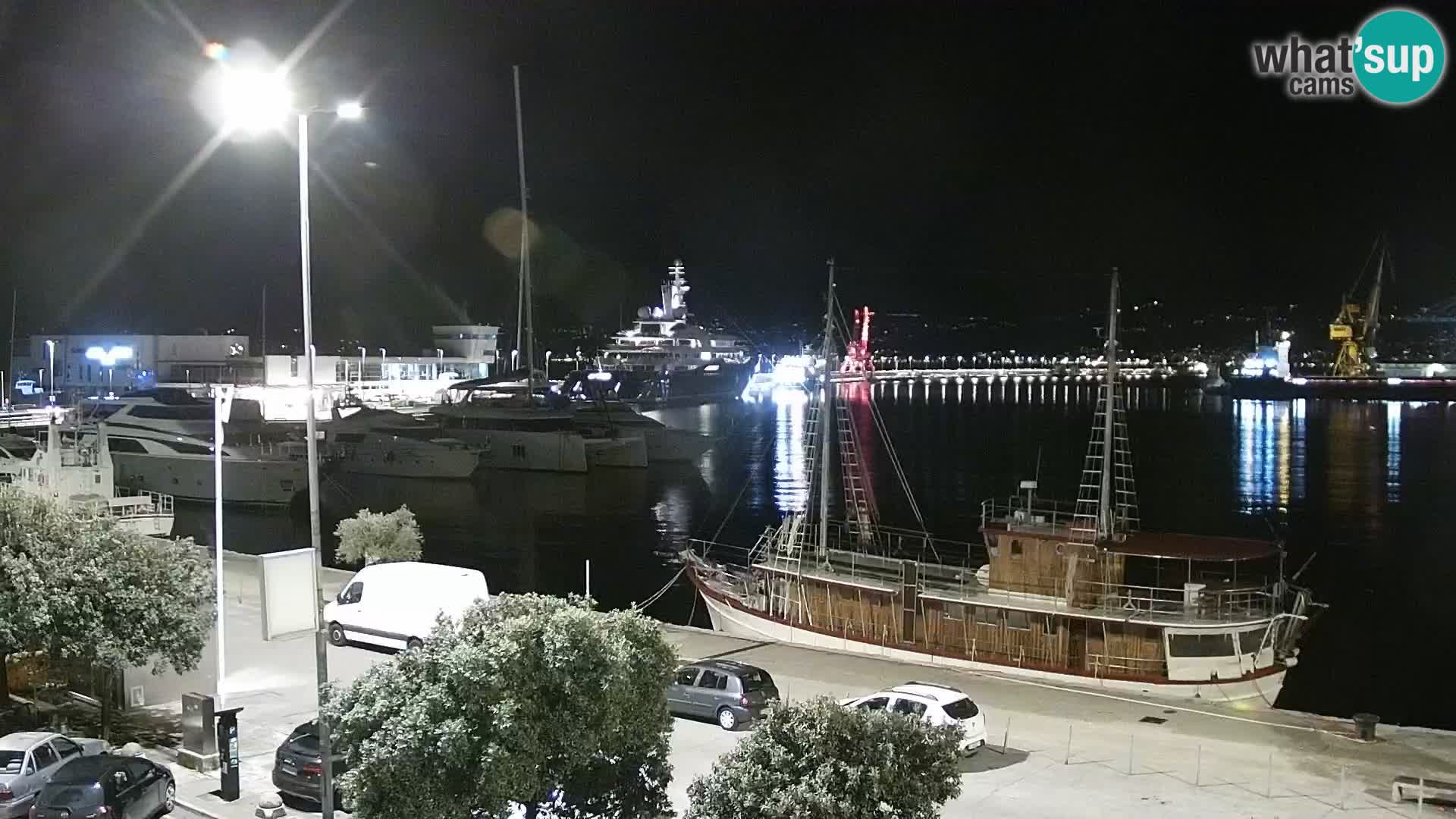 La Riva y Marina en Rijeka – Webcam en vivo Croacia