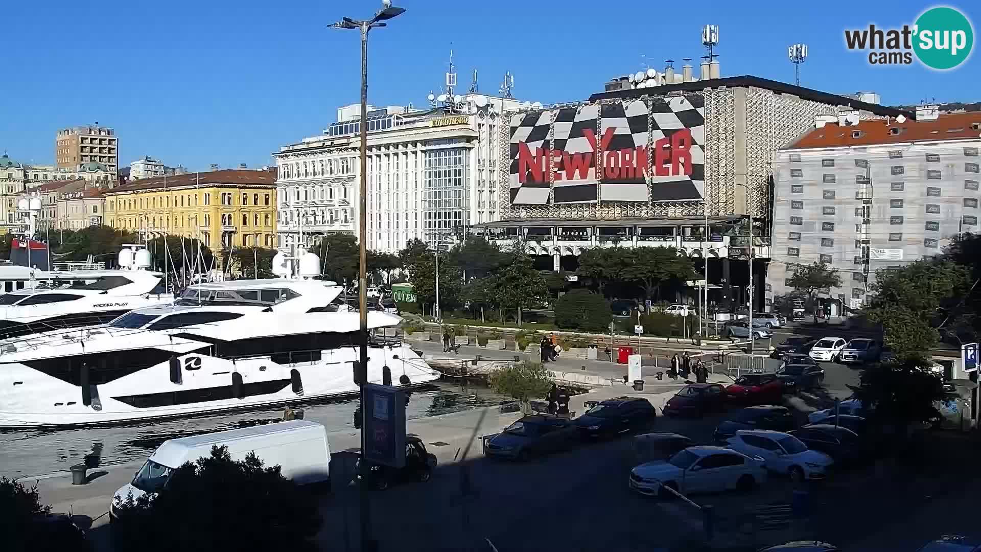 The Riva and Marina in Rijeka  – Live Webcam Croatia