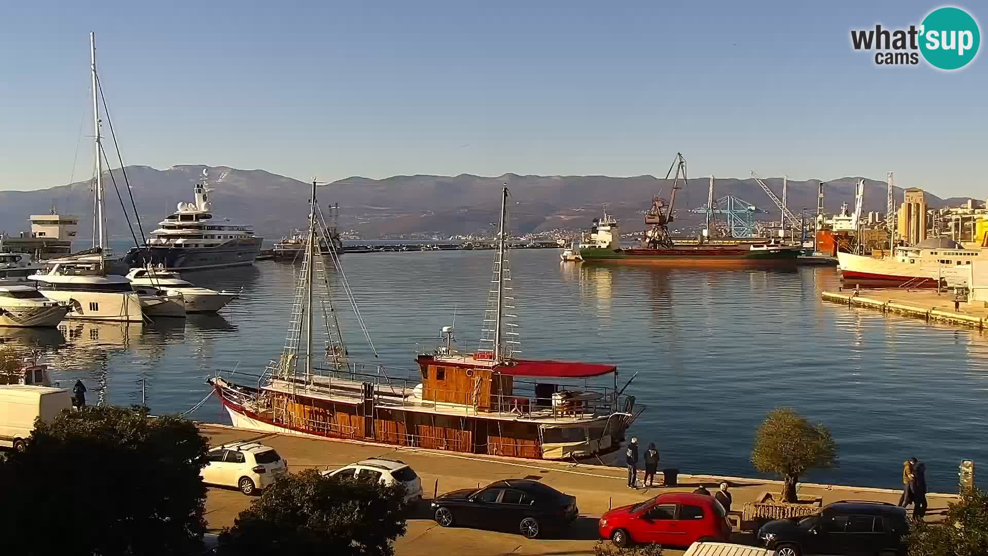 The Riva and Marina in Rijeka  – Live Webcam Croatia