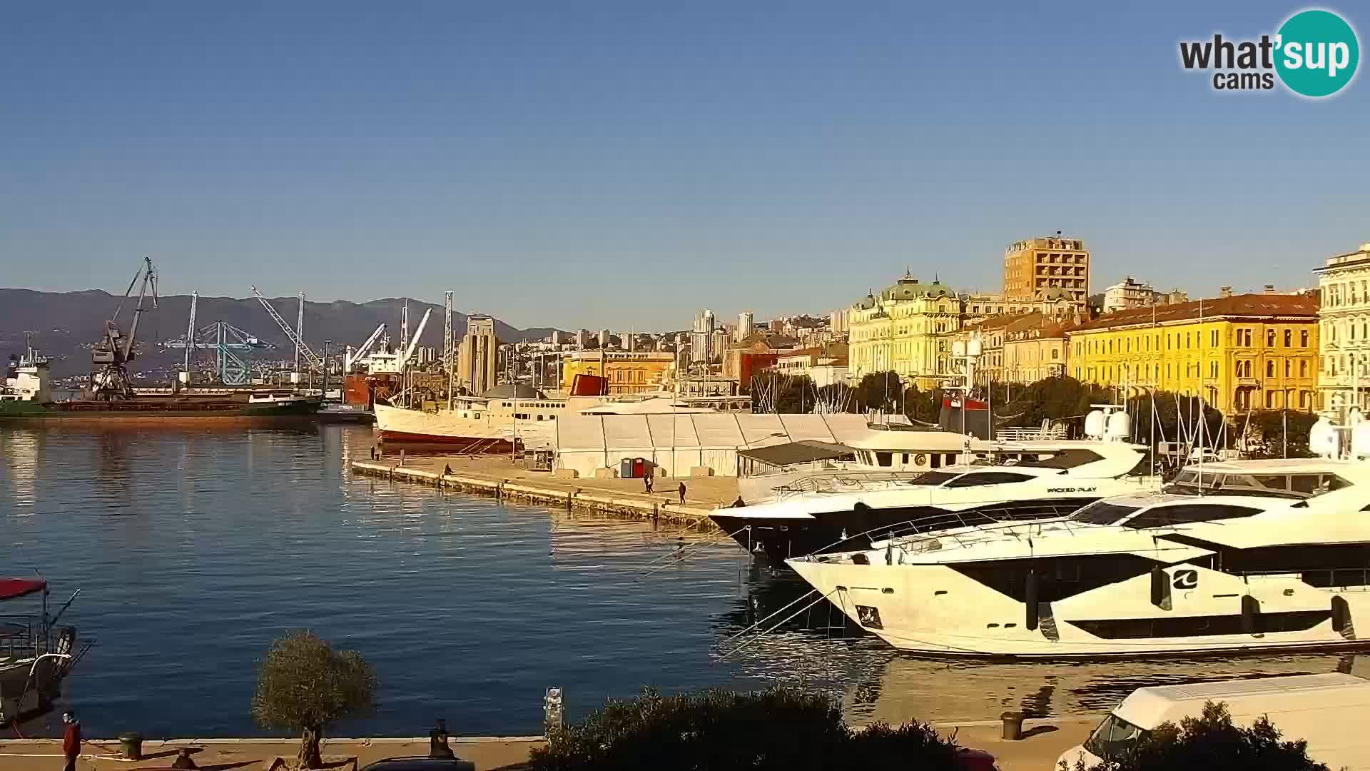 The Riva and Marina in Rijeka  – Live Webcam Croatia