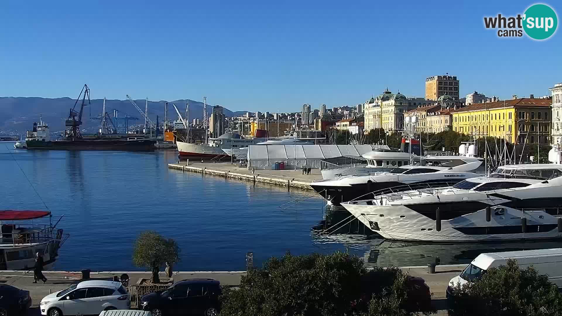 The Riva and Marina in Rijeka  – Live Webcam Croatia