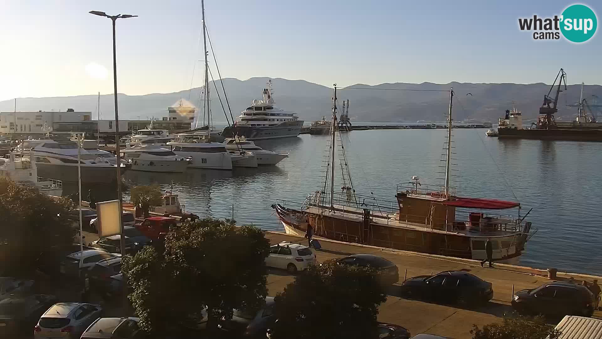 The Riva and Marina in Rijeka  – Live Webcam Croatia