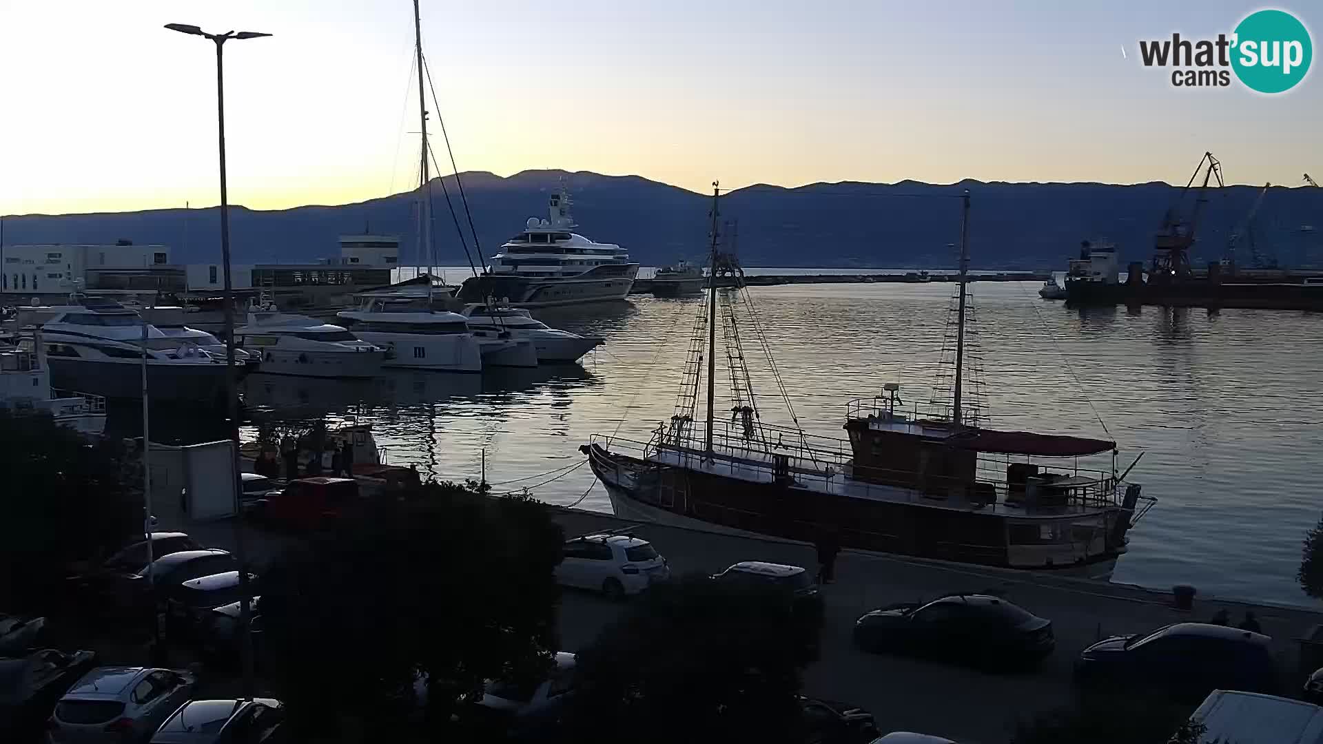 The Riva and Marina in Rijeka  – Live Webcam Croatia