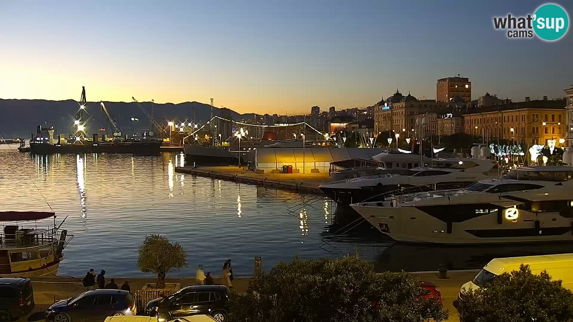 La Riva et Marina à Rijeka – Live Webcam Croatie