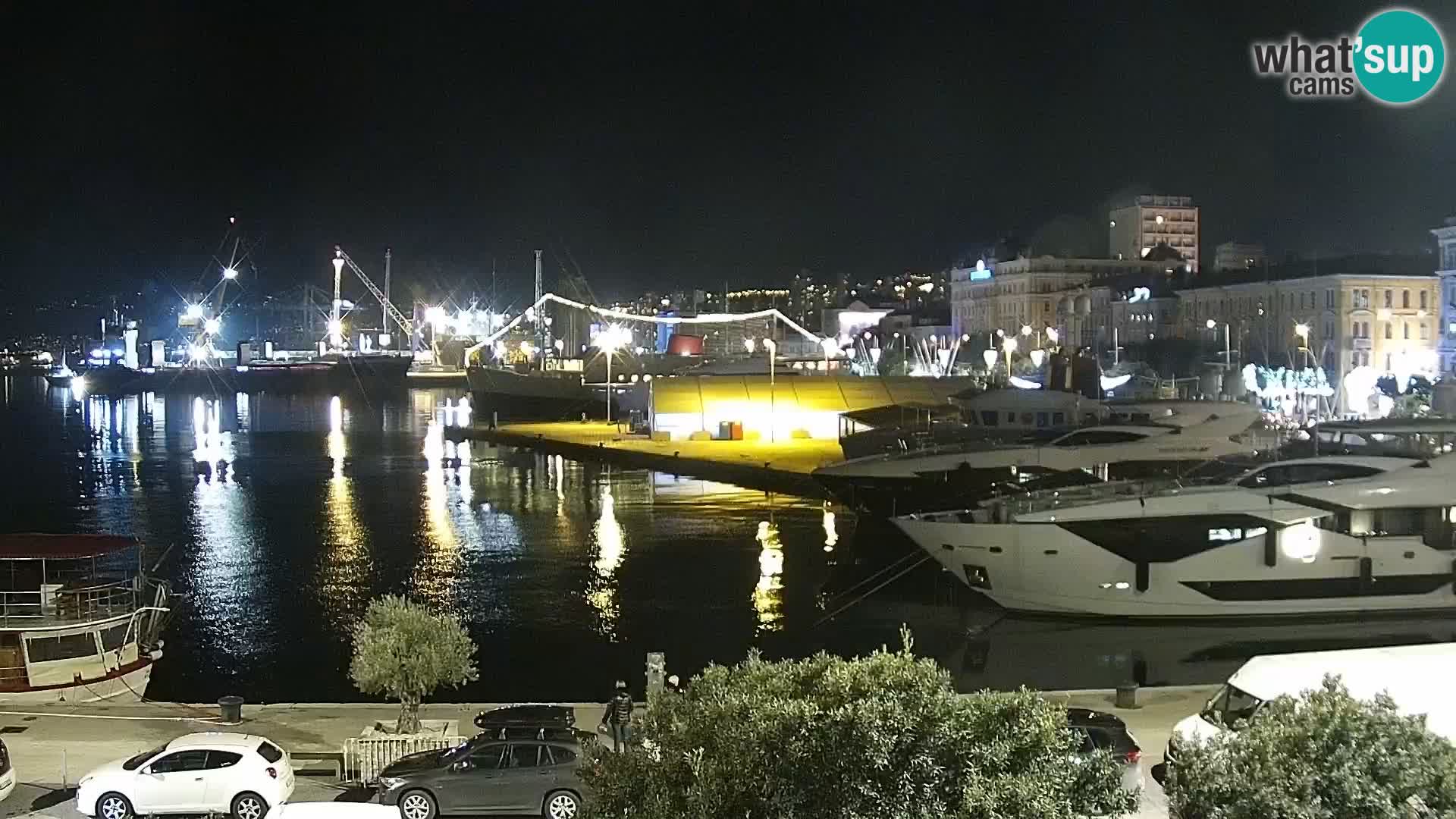 The Riva and Marina in Rijeka  – Live Webcam Croatia