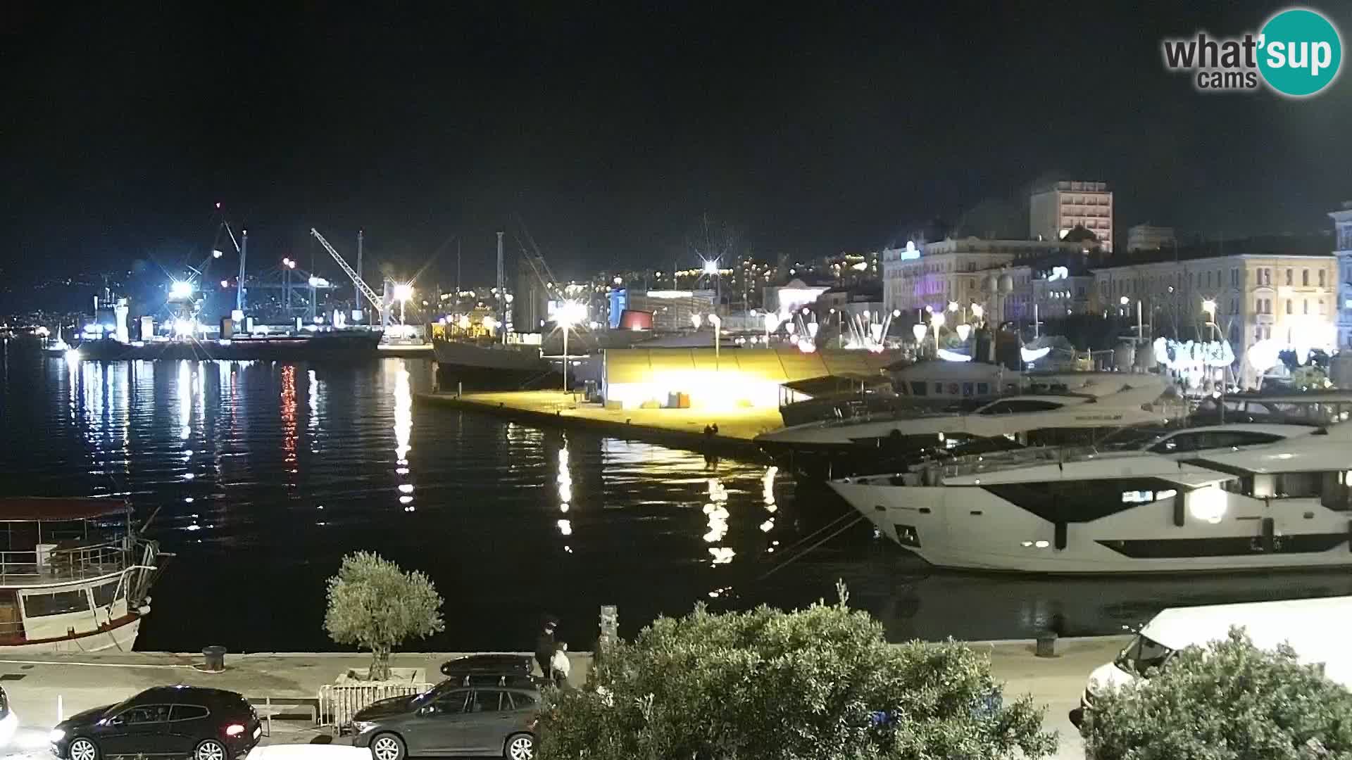 The Riva and Marina in Rijeka  – Live Webcam Croatia