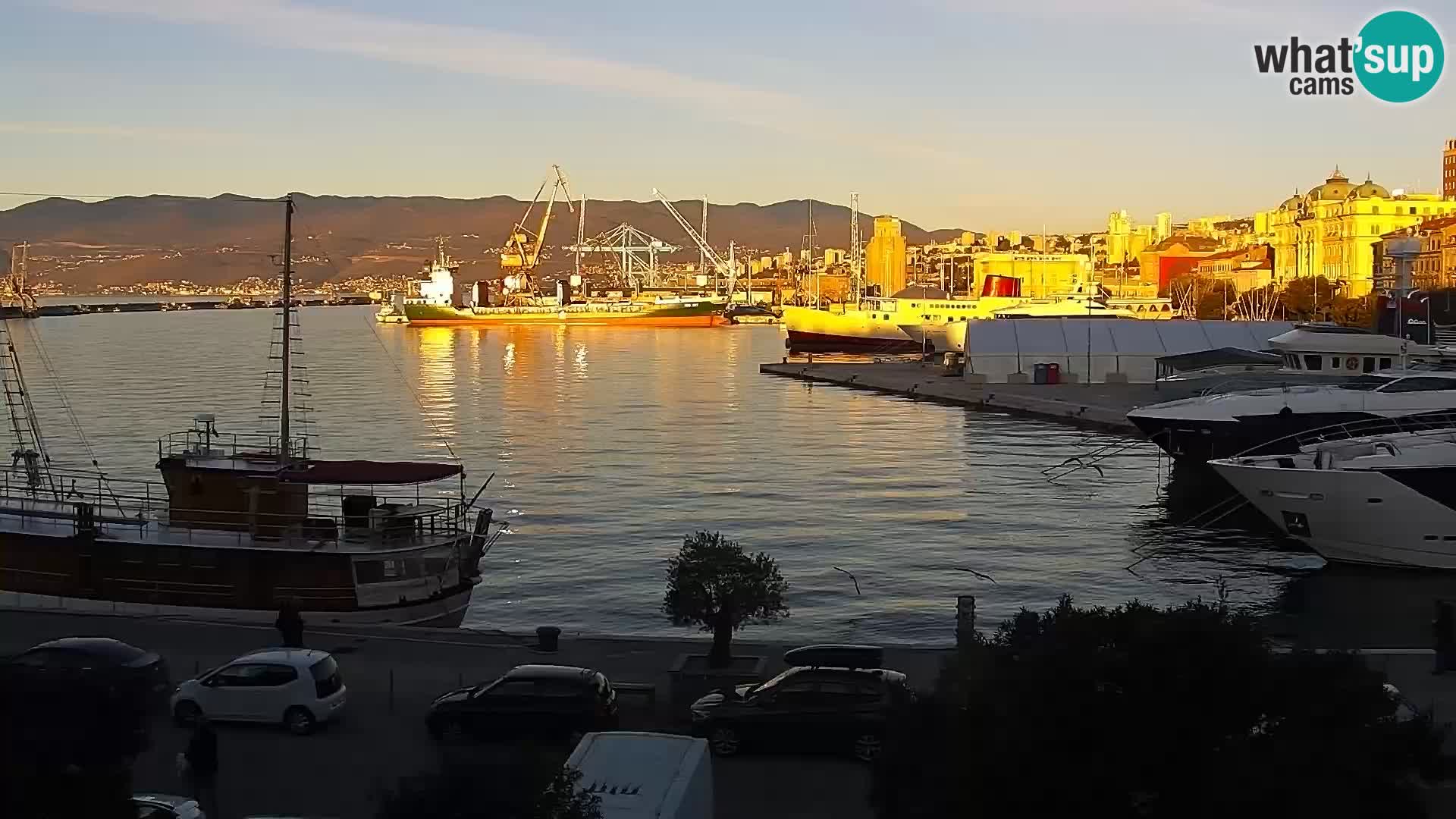 The Riva and Marina in Rijeka  – Live Webcam Croatia