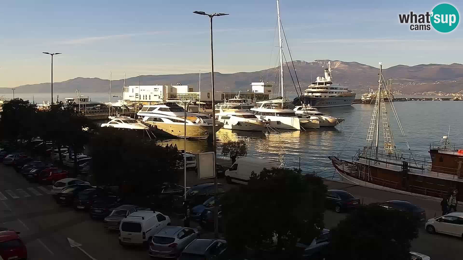 The Riva and Marina in Rijeka  – Live Webcam Croatia