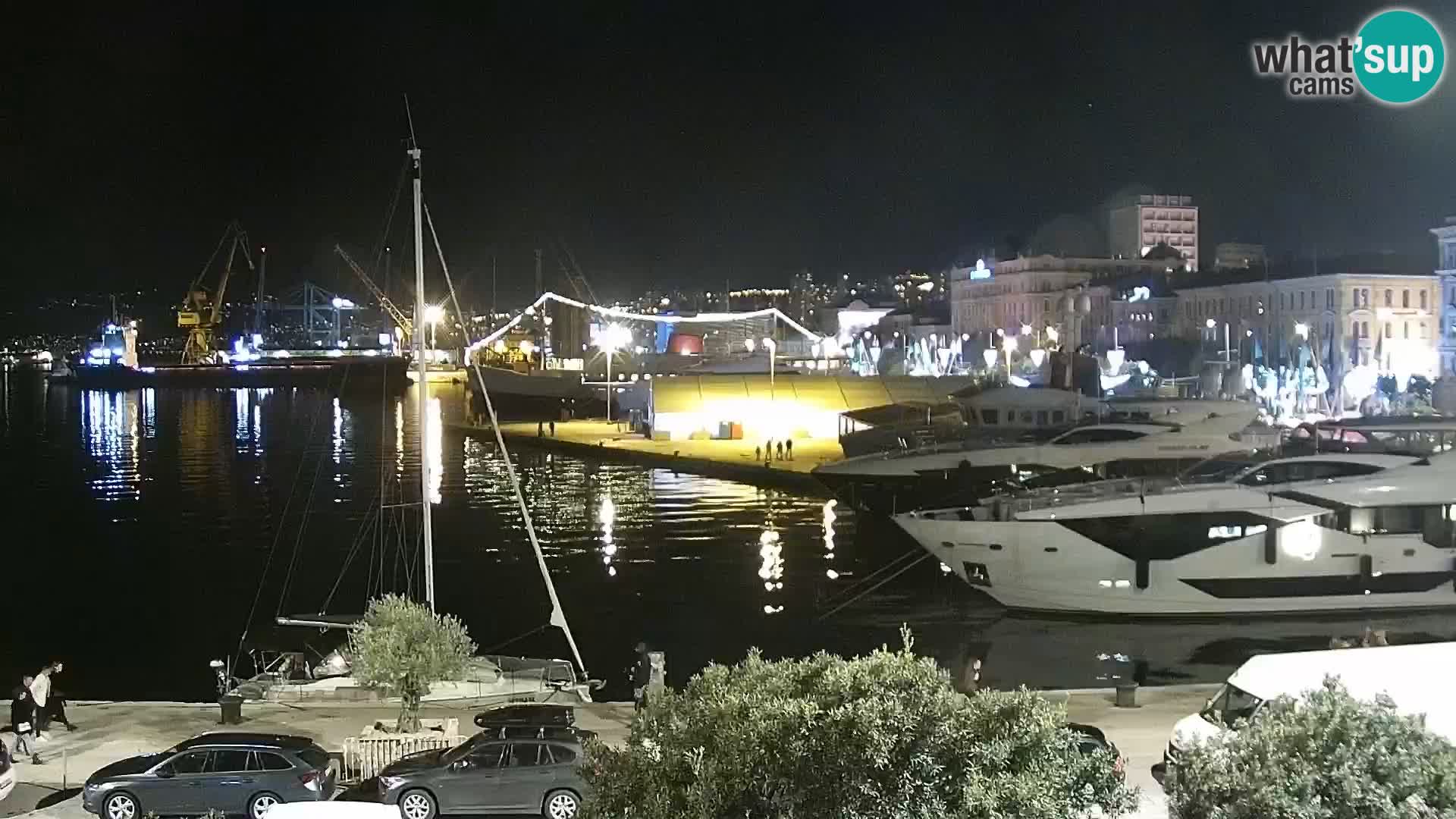 The Riva and Marina in Rijeka  – Live Webcam Croatia