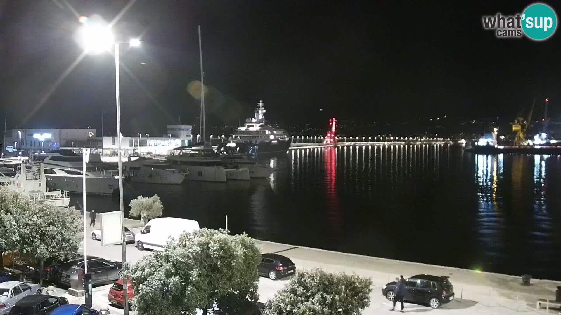 La Riva et Marina à Rijeka – Live Webcam Croatie