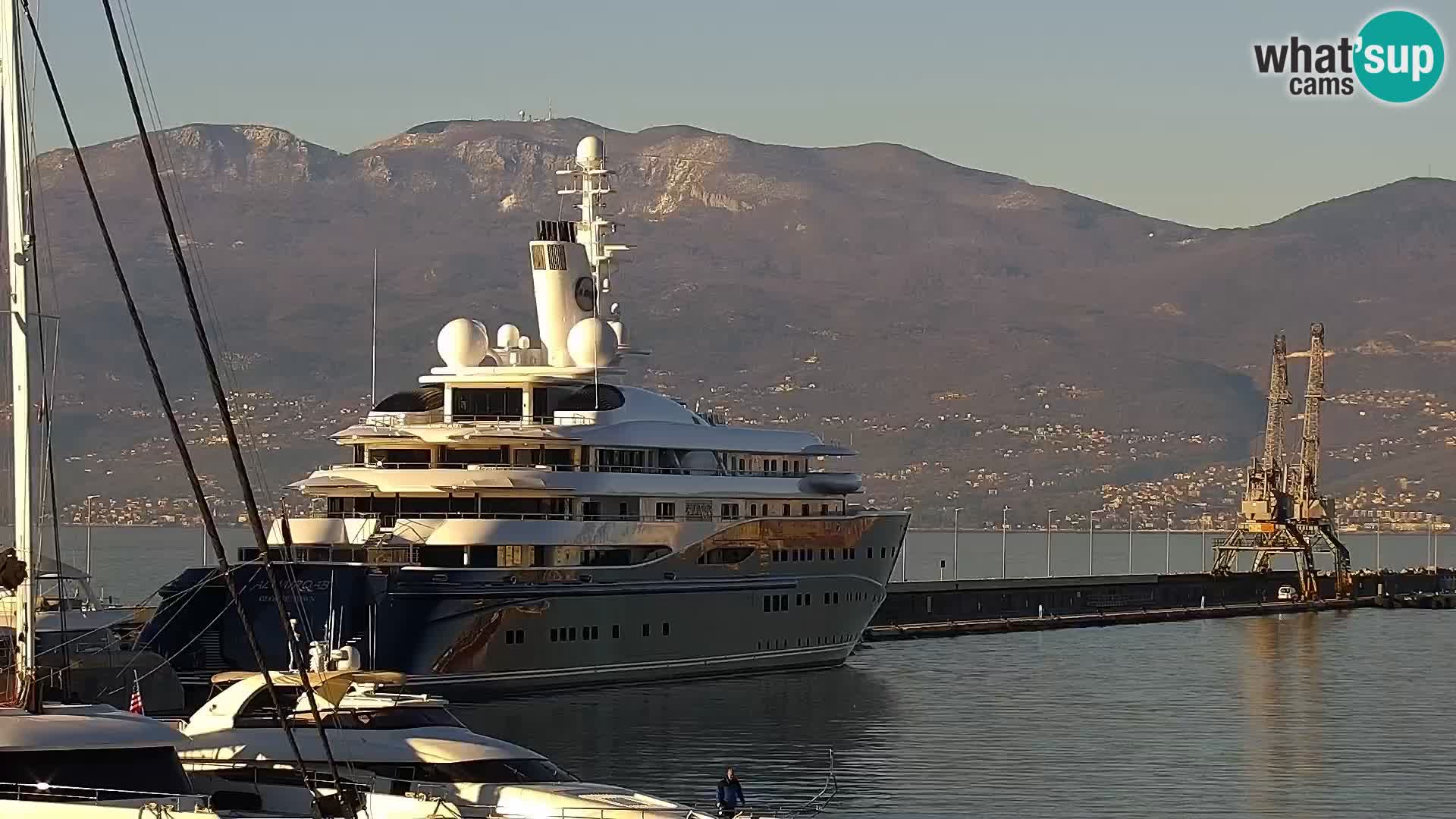 Die Riva und Marina in Rijeka – Live Webcam Kroatien