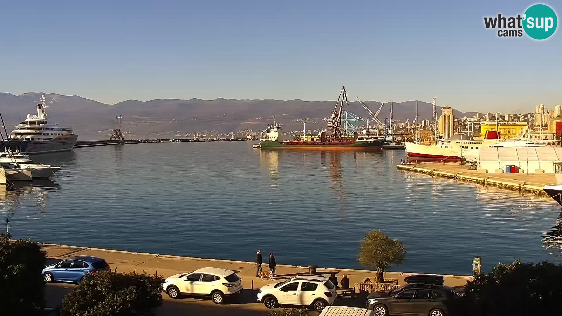 The Riva and Marina in Rijeka  – Live Webcam Croatia