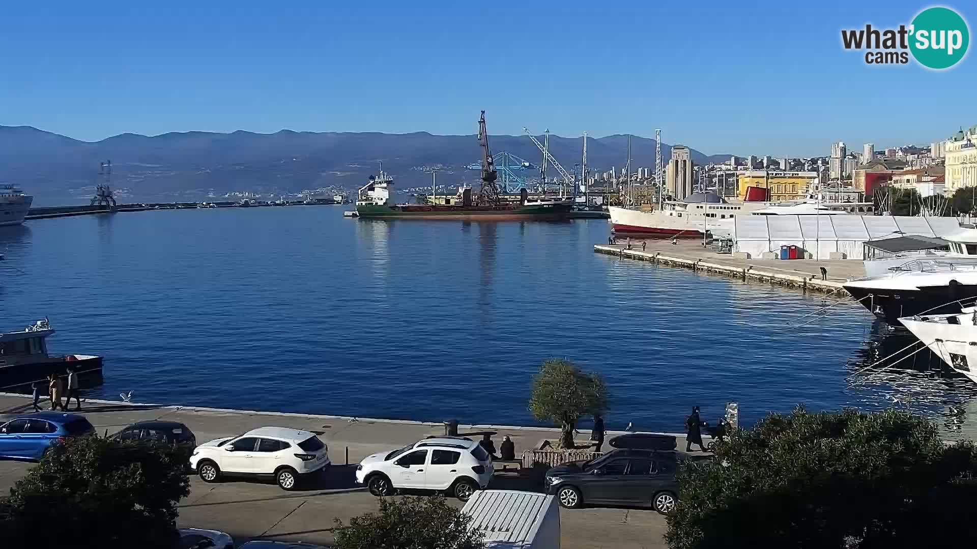 The Riva and Marina in Rijeka  – Live Webcam Croatia