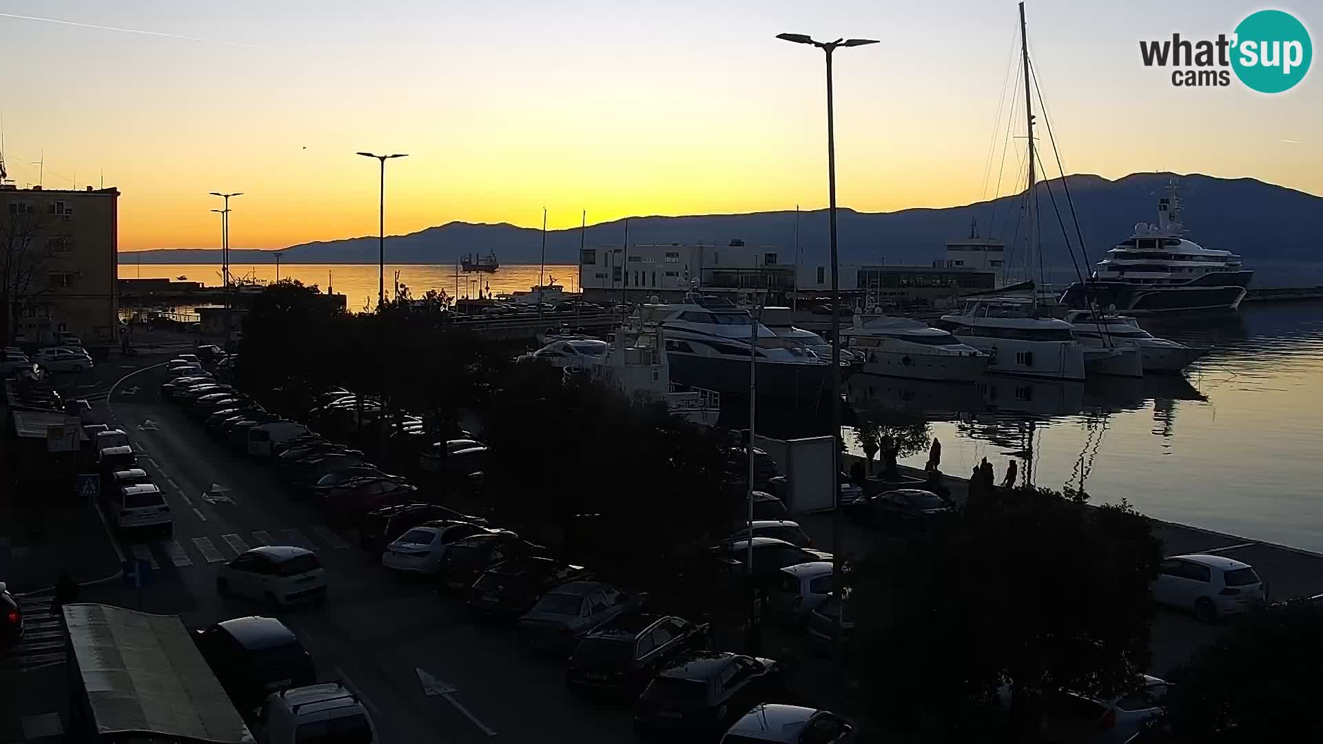 The Riva and Marina in Rijeka  – Live Webcam Croatia