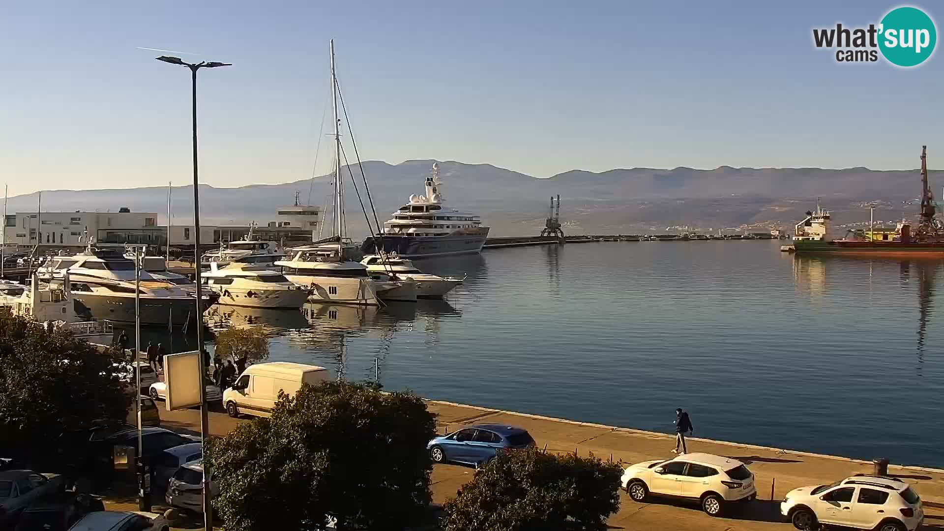 The Riva and Marina in Rijeka  – Live Webcam Croatia