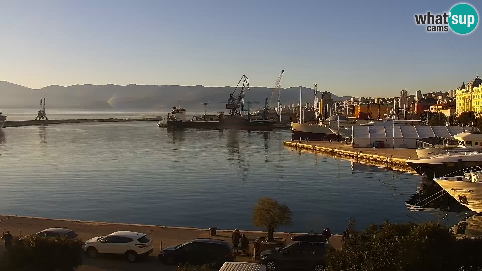 Die Riva und Marina in Rijeka – Live Webcam Kroatien