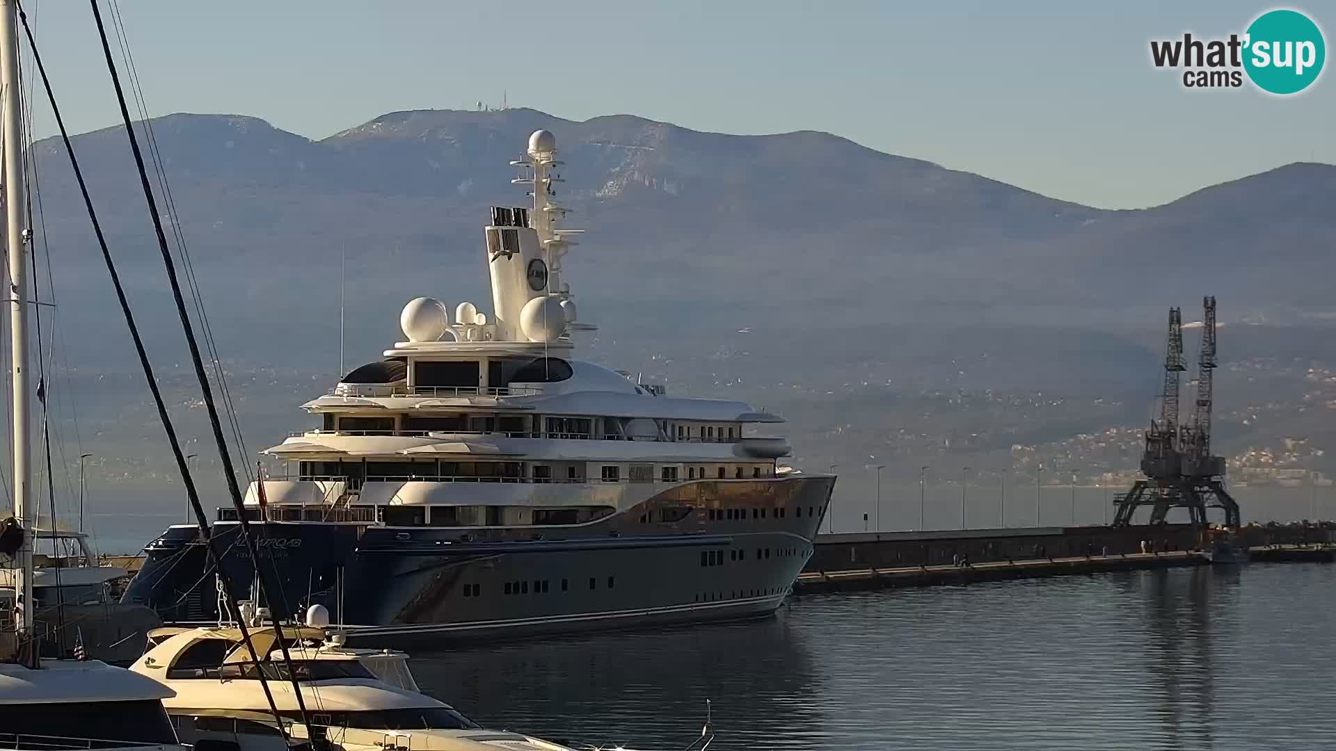 The Riva and Marina in Rijeka  – Live Webcam Croatia