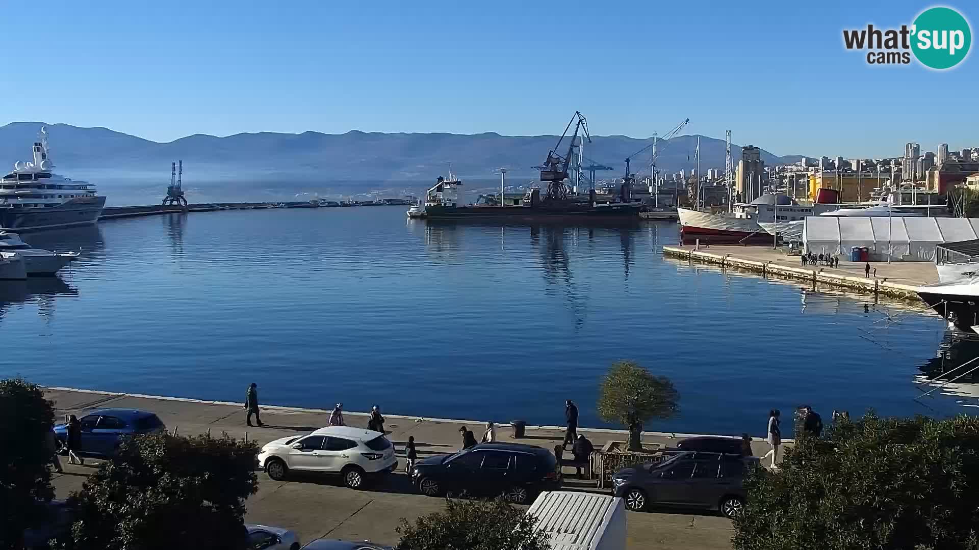 La Riva e la Marina a Rijeka (Fiume) – Live Webcam Croazia