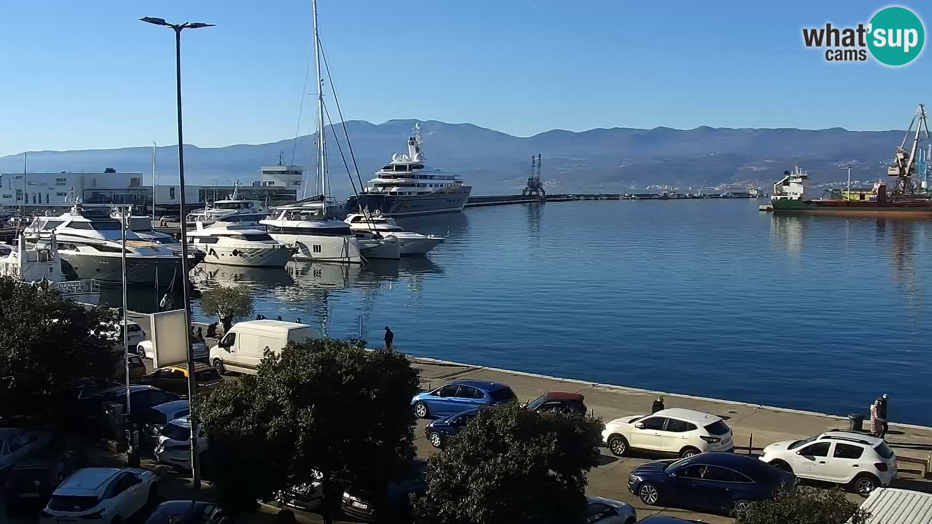 The Riva and Marina in Rijeka  – Live Webcam Croatia