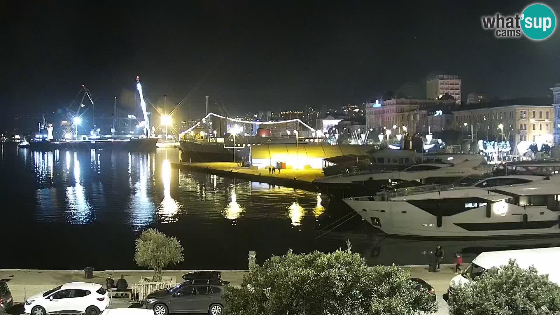 Die Riva und Marina in Rijeka – Live Webcam Kroatien