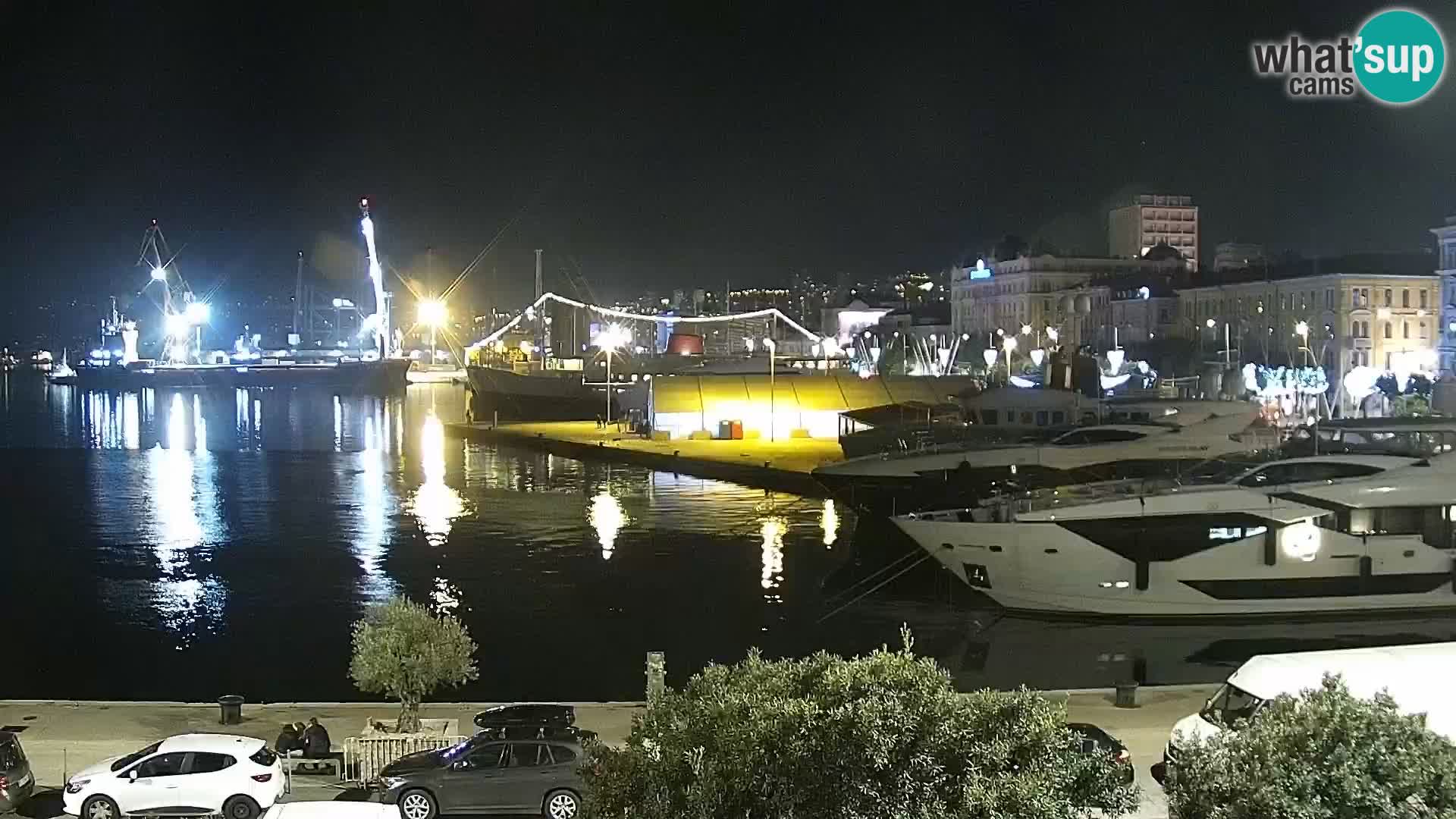 La Riva y Marina en Rijeka – Webcam en vivo Croacia