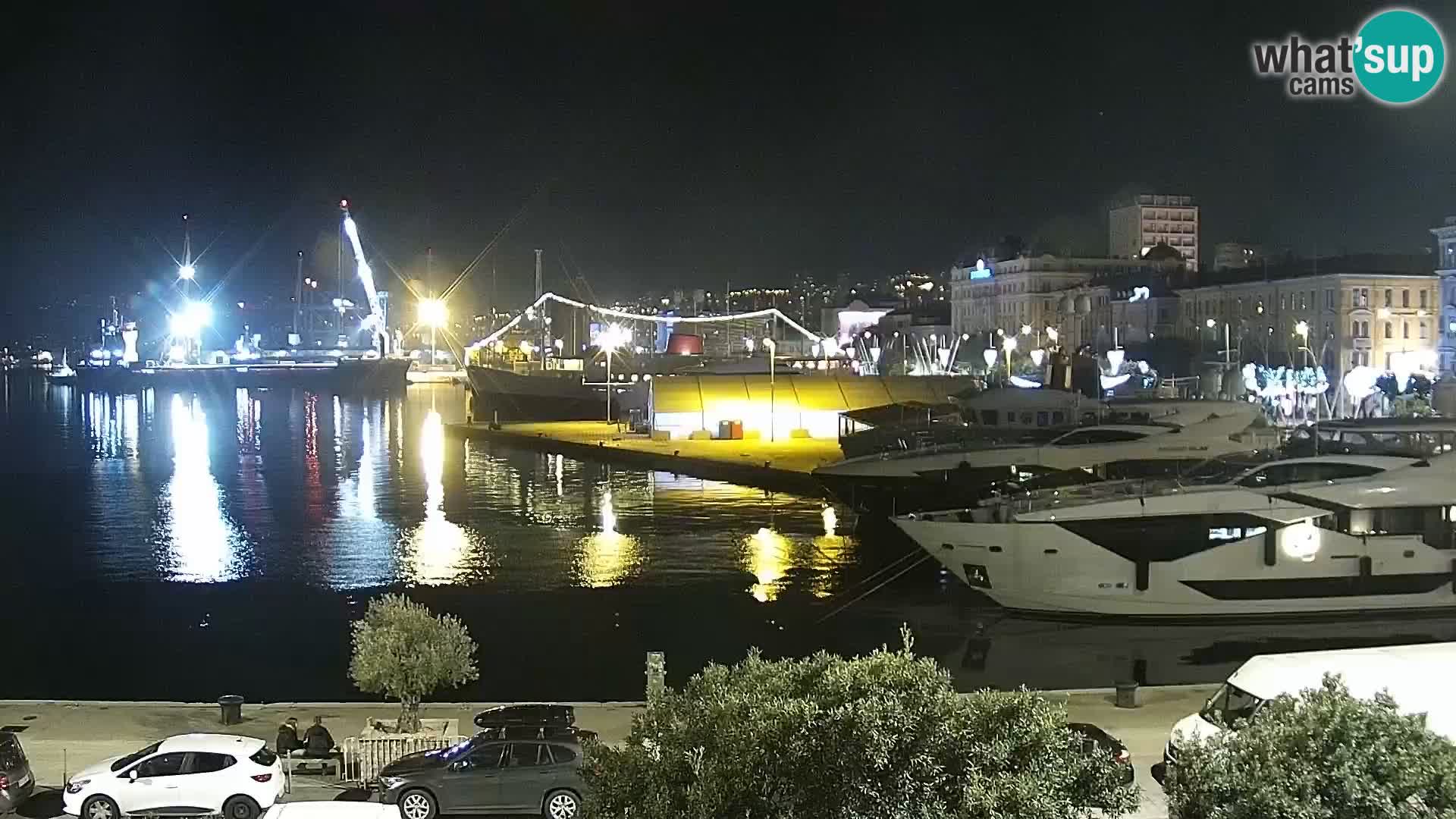 Die Riva und Marina in Rijeka – Live Webcam Kroatien