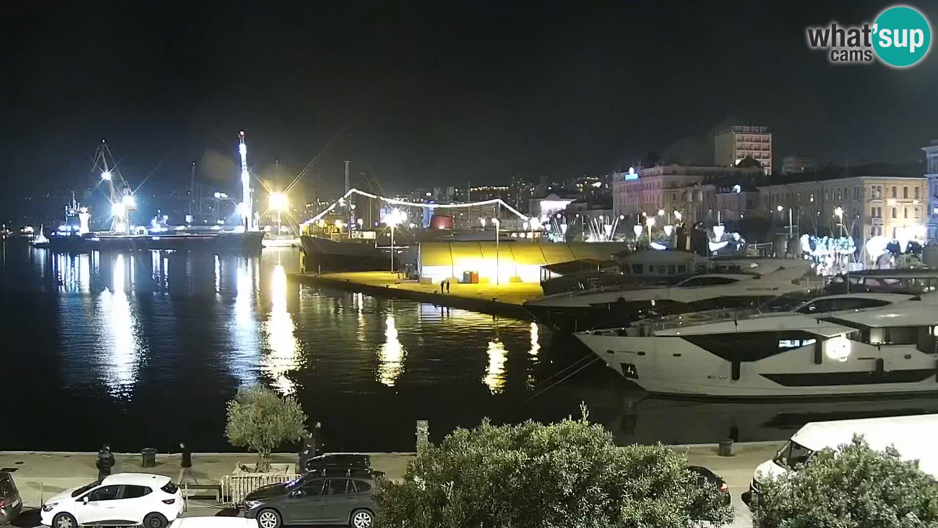 La Riva et Marina à Rijeka – Live Webcam Croatie