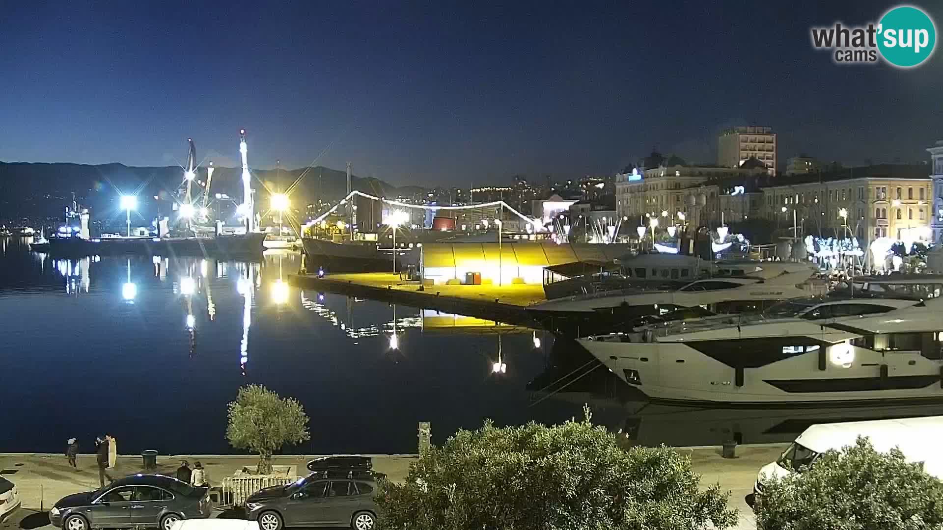 La Riva et Marina à Rijeka – Live Webcam Croatie