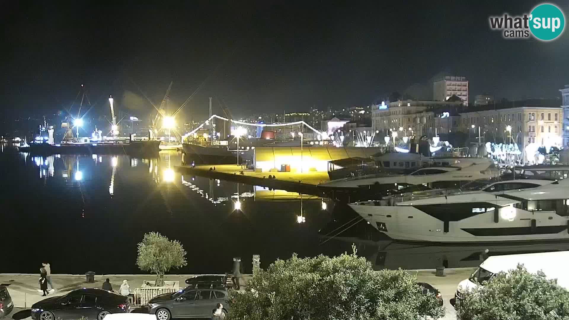 Die Riva und Marina in Rijeka – Live Webcam Kroatien