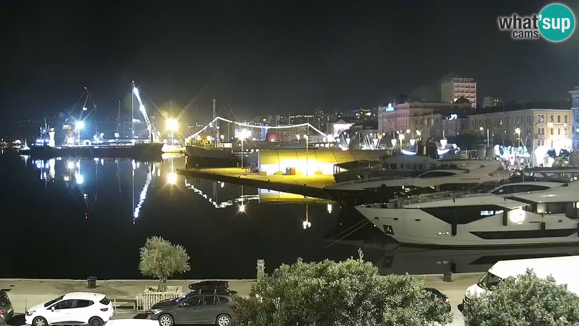 Die Riva und Marina in Rijeka – Live Webcam Kroatien