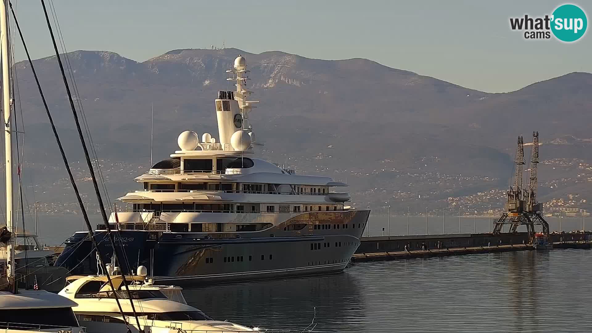 The Riva and Marina in Rijeka  – Live Webcam Croatia