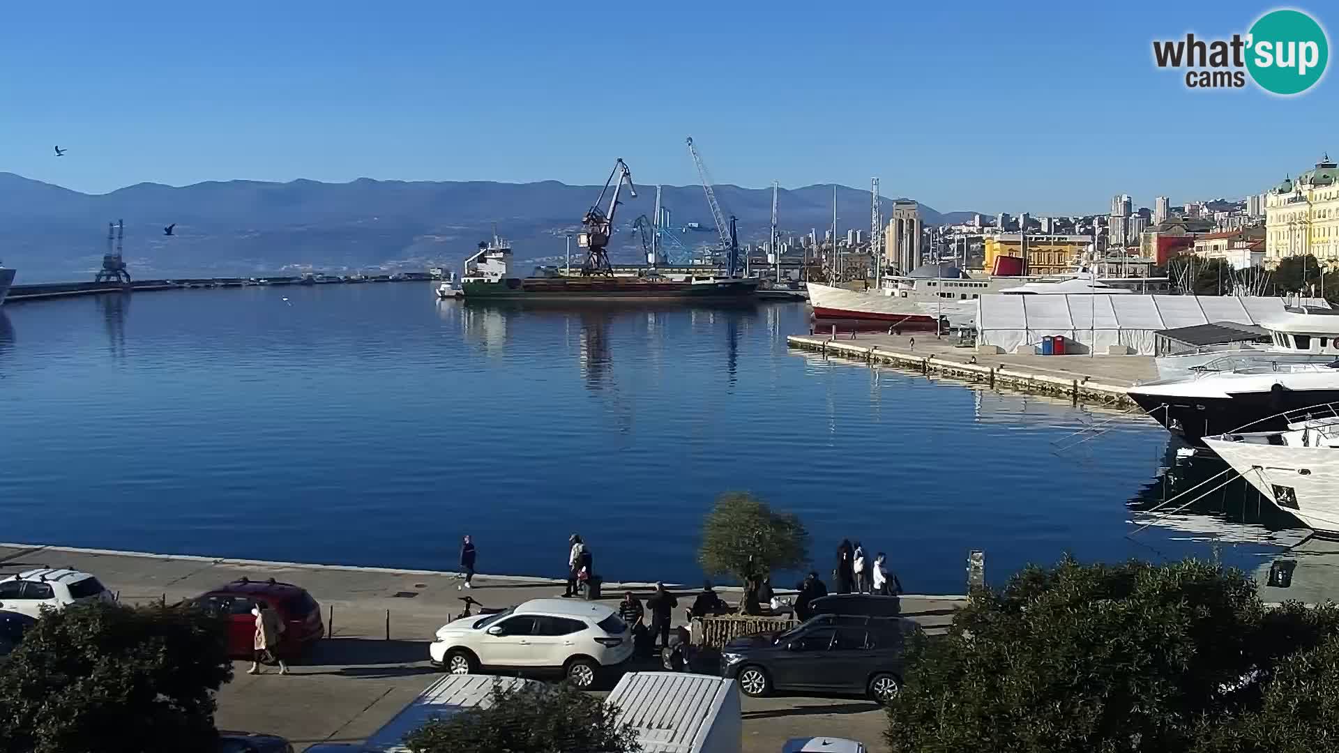 La Riva et Marina à Rijeka – Live Webcam Croatie