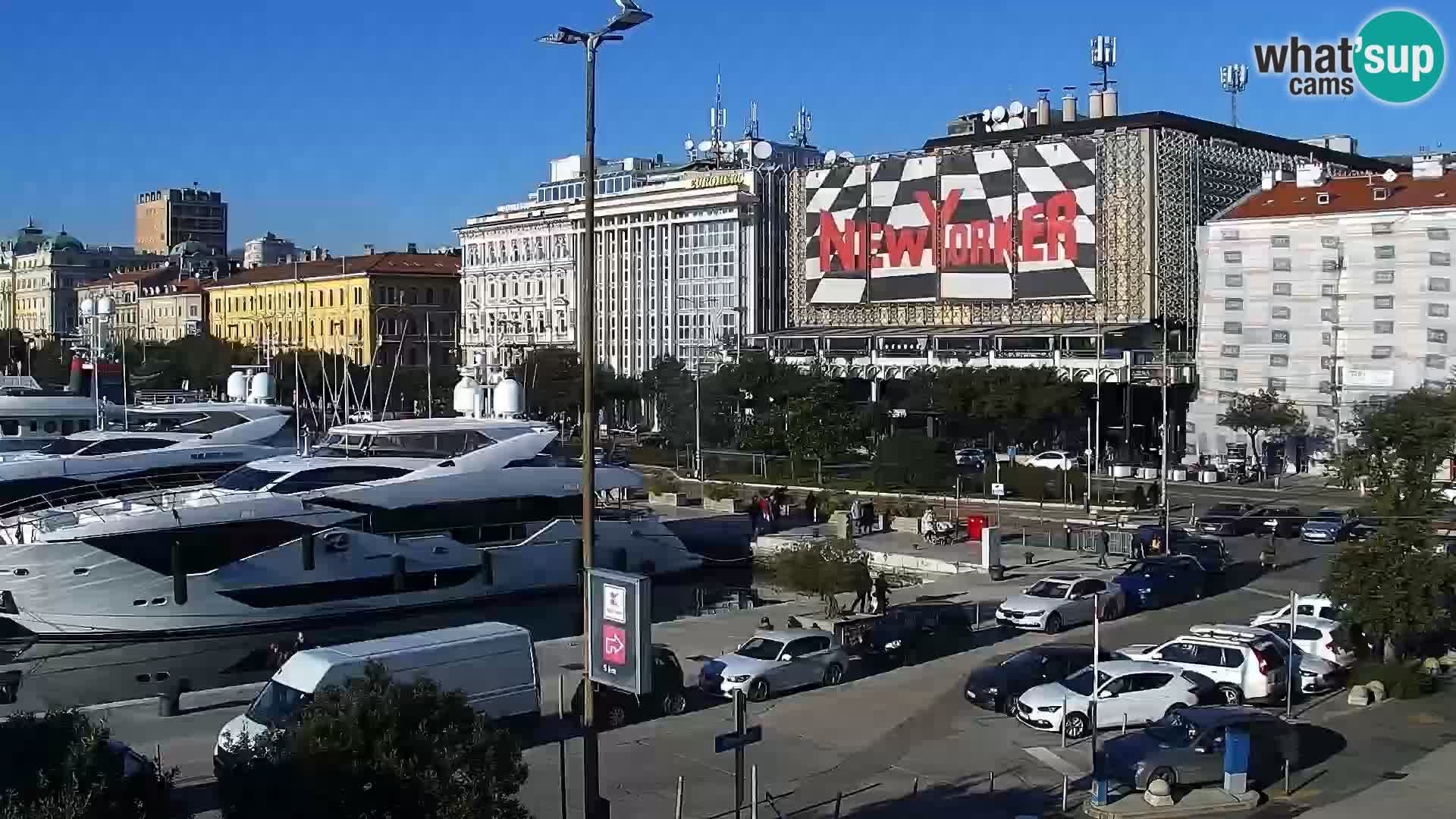 Riva in Marina v Reki – Spletna kamera v živo Hrvaška