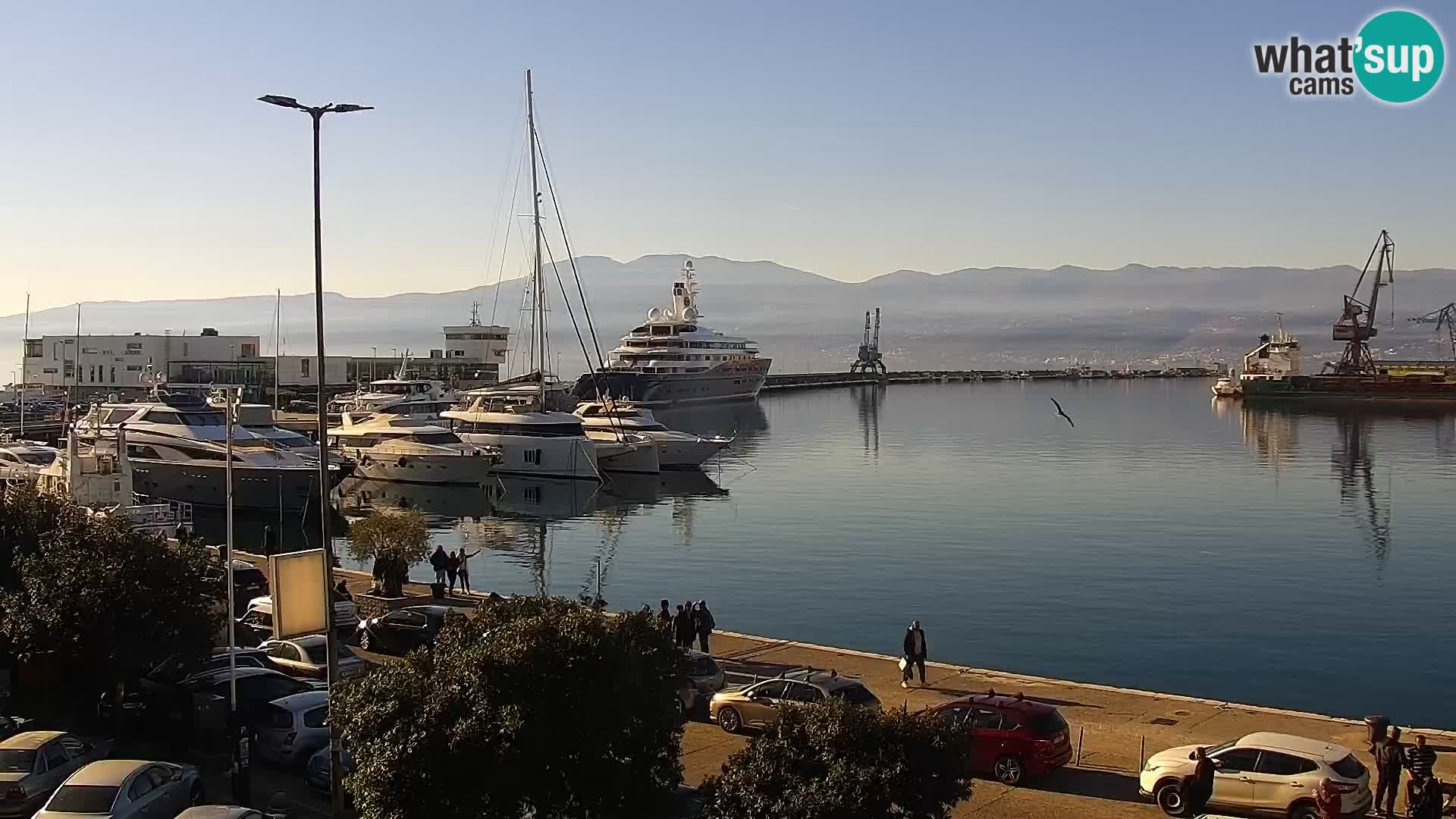 The Riva and Marina in Rijeka  – Live Webcam Croatia